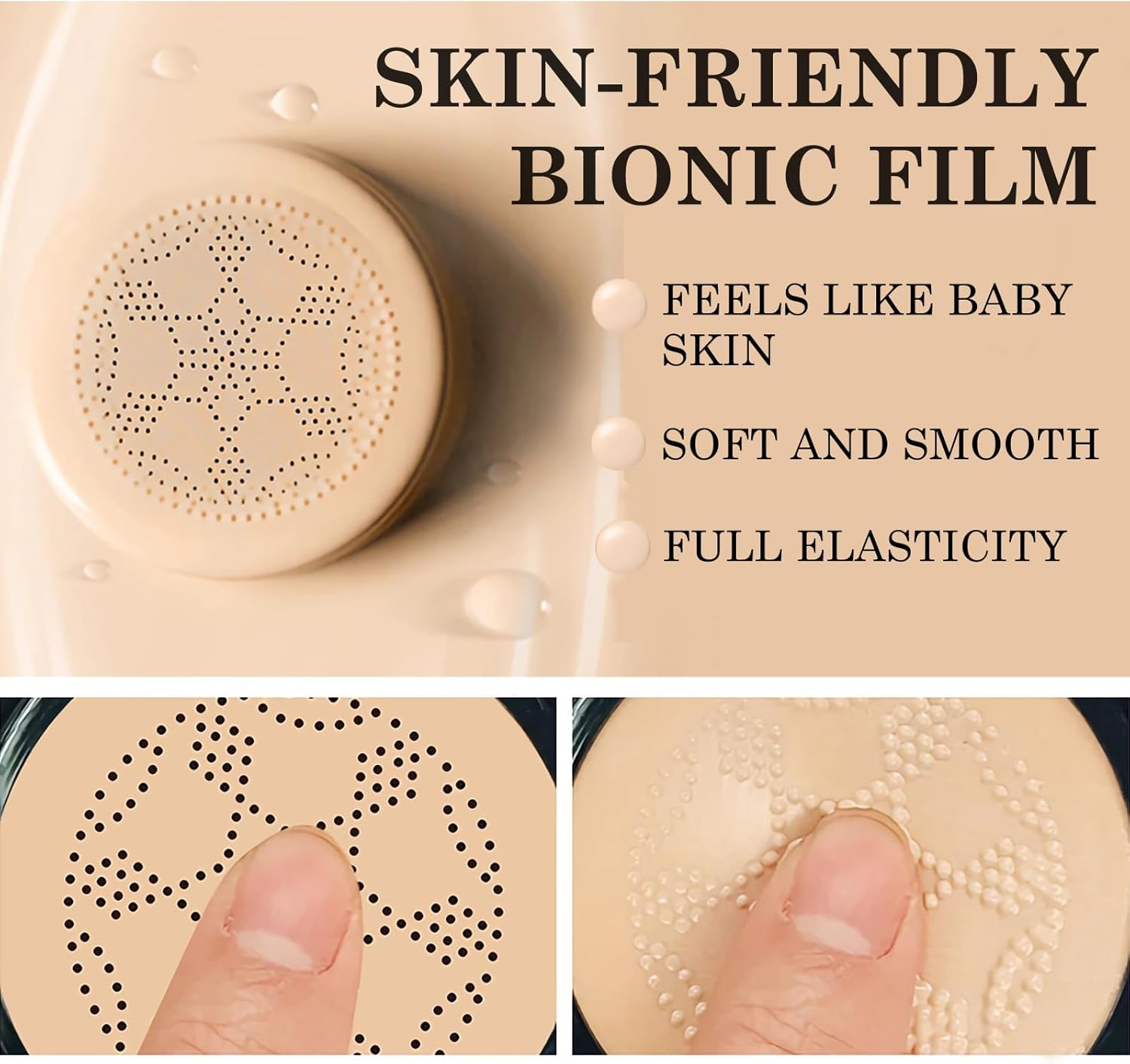 Air Cushion CC Cream Mushroom Head Foundation Makeup, BB Cream Face Makeup Foundation for Mature Skin, Moisturizing Natural Coverage, Tattoo Cover Up, Even Skin Tone for All Skin Types (2PCS Ivory) - 2Pcs Buff Beige image number 6