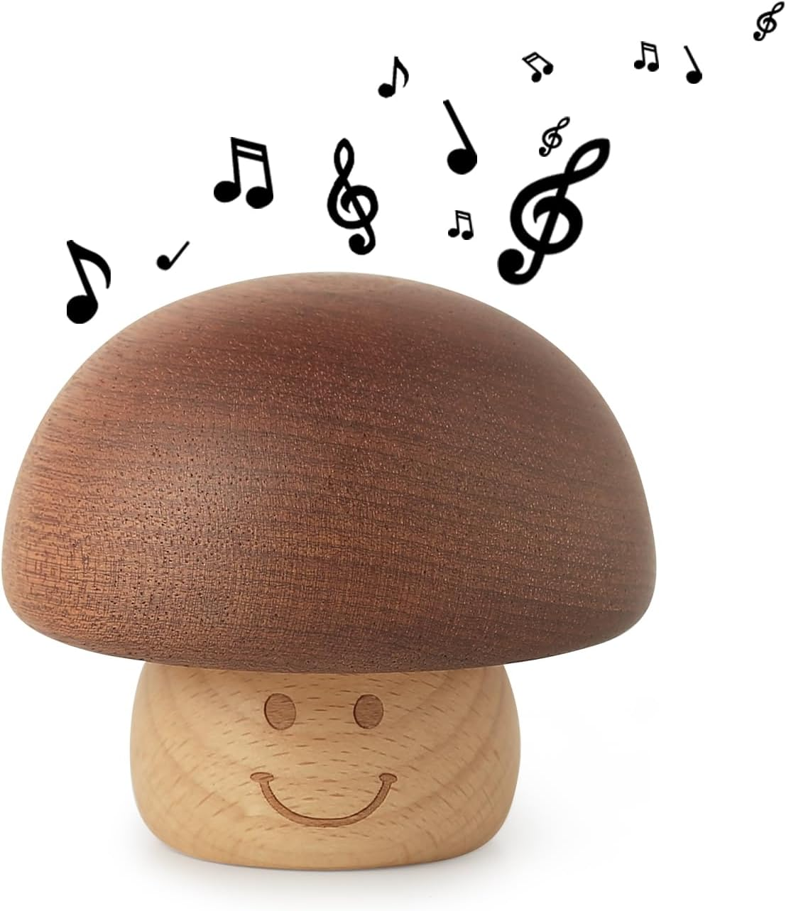 Castle in the Sky Mechanism Music Box Cute Mini Mushroom Vintage Wood Carved Musical Gift Birthday Valentine'S Day Christmas Thanksgiving Day