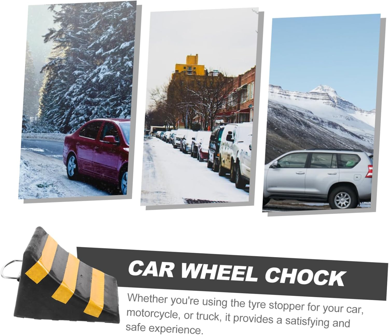 HEALEEP Heavy Duty Car Wheel Chock Wheel Stopper for Car Automotive Ramp Tire Support Pad image number 6