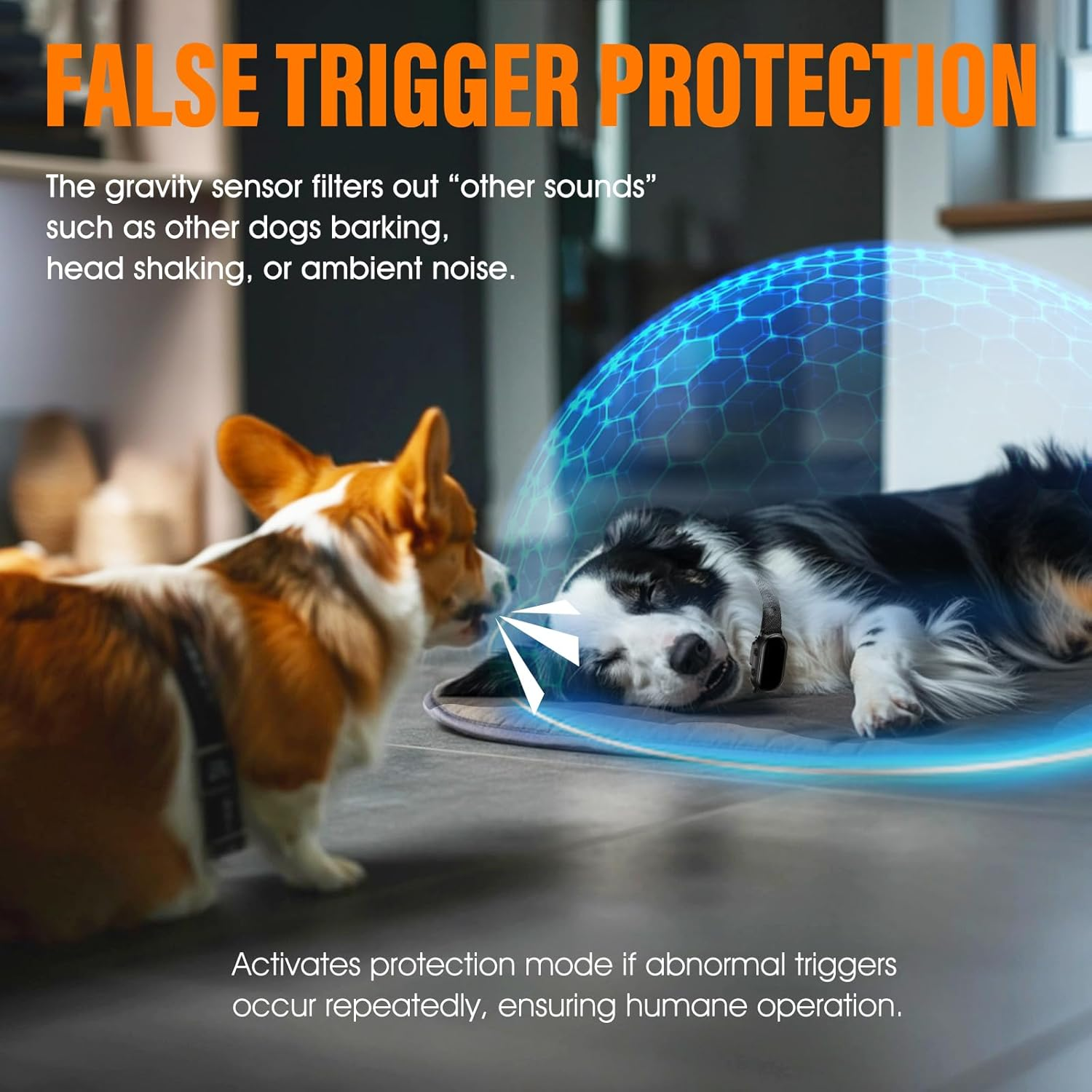 Smart Dog Bark Collar for Small Medium Large Dogs, Bark Collar for Small Dogs 5-15Lbs, anti Barking Collar for Medium Large Dog 25-100Lbs, with 4 Training Modes, More 8 Sensitivity Levels, Black image number 3