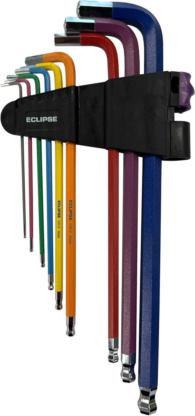 Eclipse Colour Coded Extra Long Hex Key 9Pcs Set