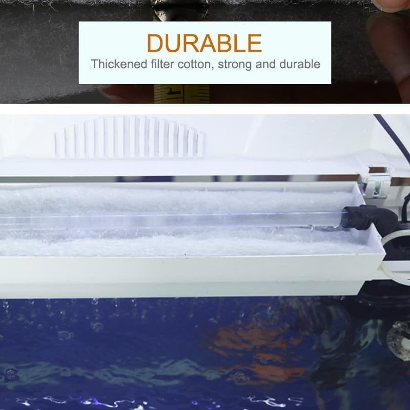 Aquarium Filter Sponge Pad Aquarium Filter Media Biochemical Filter Cotton Foam Thicken Sponge Roll, Fish Tank Filter Pad Cut to Fit Most Fish Tank Water Cleaning Supplies image number 5