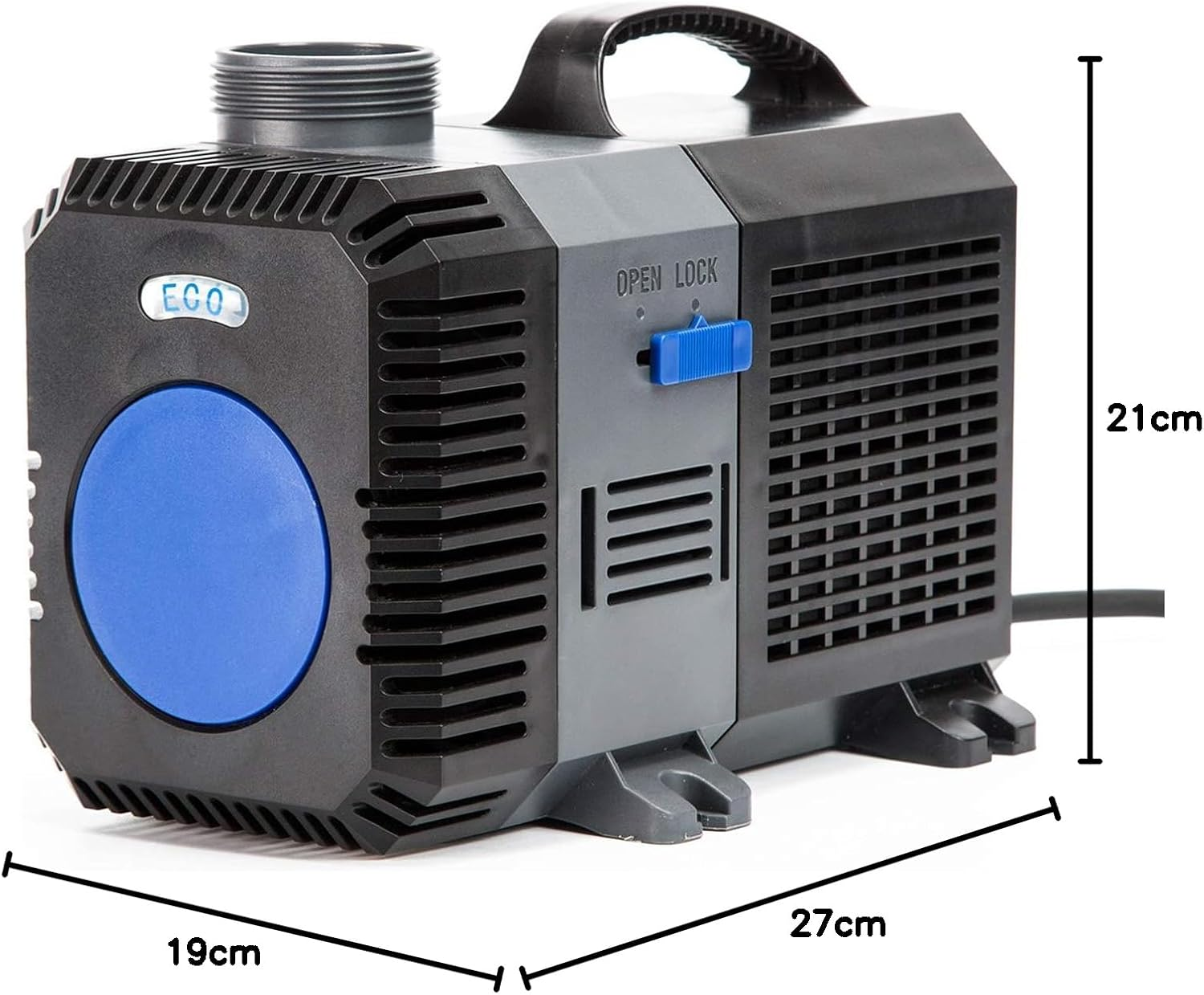 Dynamic Power 10,000L/H Submersible Aquarium Pond Water Pump, 80W, 6M Lift Height, Ultra-Quiet Energy Efficient Pump for Freshwater & Saltwater Fish Tanks, Fountains, Hydroponics, Koi Ponds image number 4