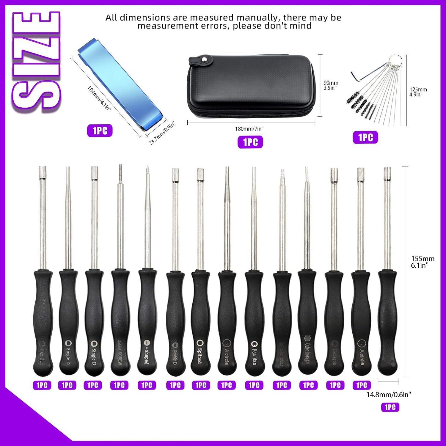 Swpeet 15Pcs Carburetor Adjustment Tool Carburator Adjusting Kit with Welding Tip Cleaner Carb Carburetor Cleaner Assortment Kit, Carburetor Adjusting Tool with Carburetor Cleaning Brush Needle Kit image number 2