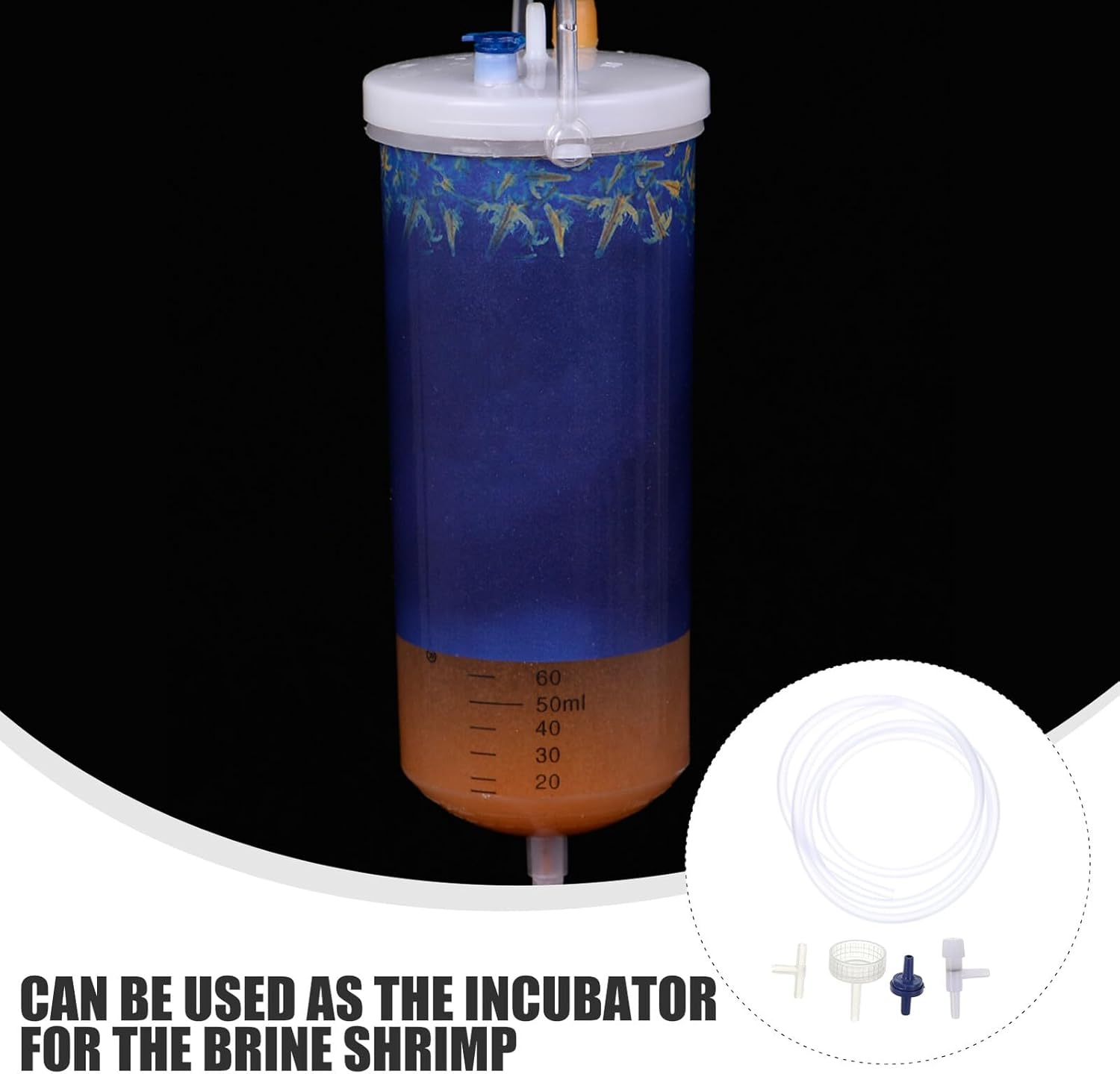 SEWACC 25Pcs Brine Shrimp Hatchery Kit 5-Set Artemia Eggs Incubator Aquarium Live Food Hatchery Fish Tank Egg Incubation Breeding Tool for Aquatic Pets image number 2