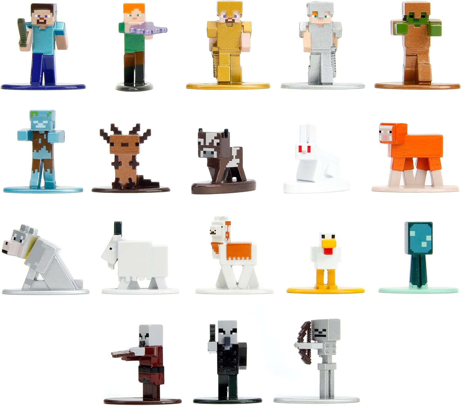 Minecraft Caves and Cliffs 1.65" 18-Pack Series 8 Die-Cast Figures, Toys for Kids and Adults