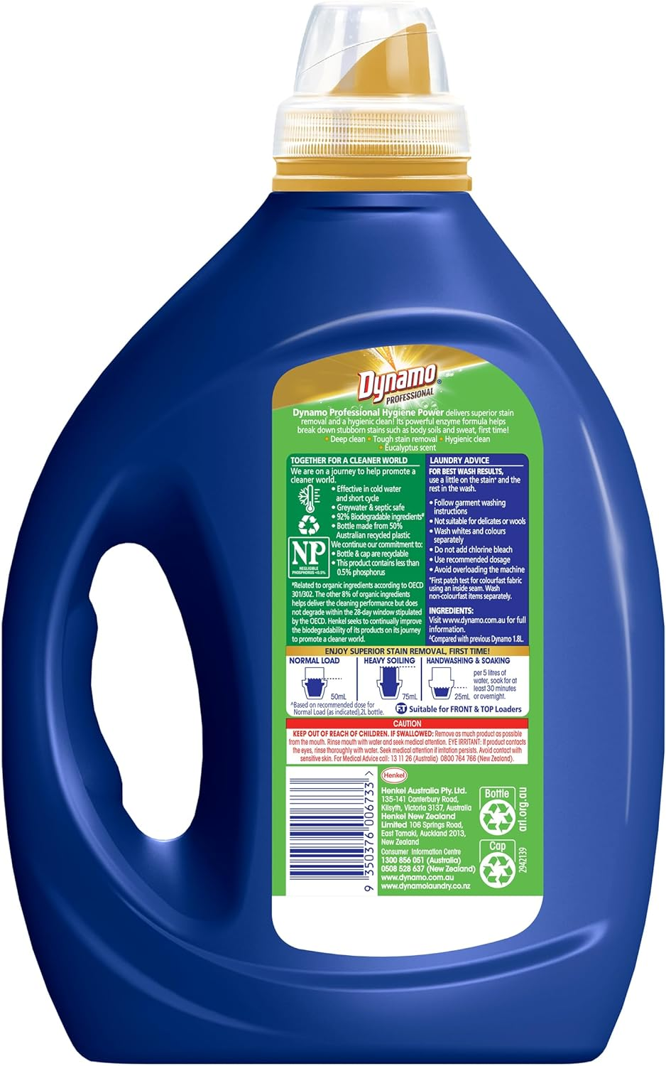 Dynamo Professional Hygiene Power Laundry Detergent Liquid 2L image number 1
