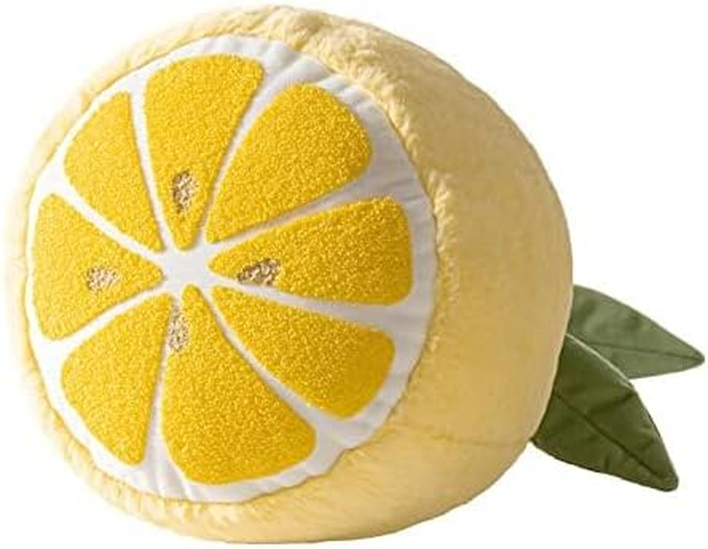 Phantoscope Lemon Shaped Throw Pillow, Fun Home Decor of Fruit Themed Shaped Cushions, Decorative Shaped Pillow for Couch Bed and Chair, Yellow, 10 X11.5 Inches - Lemon Yellow image number 2