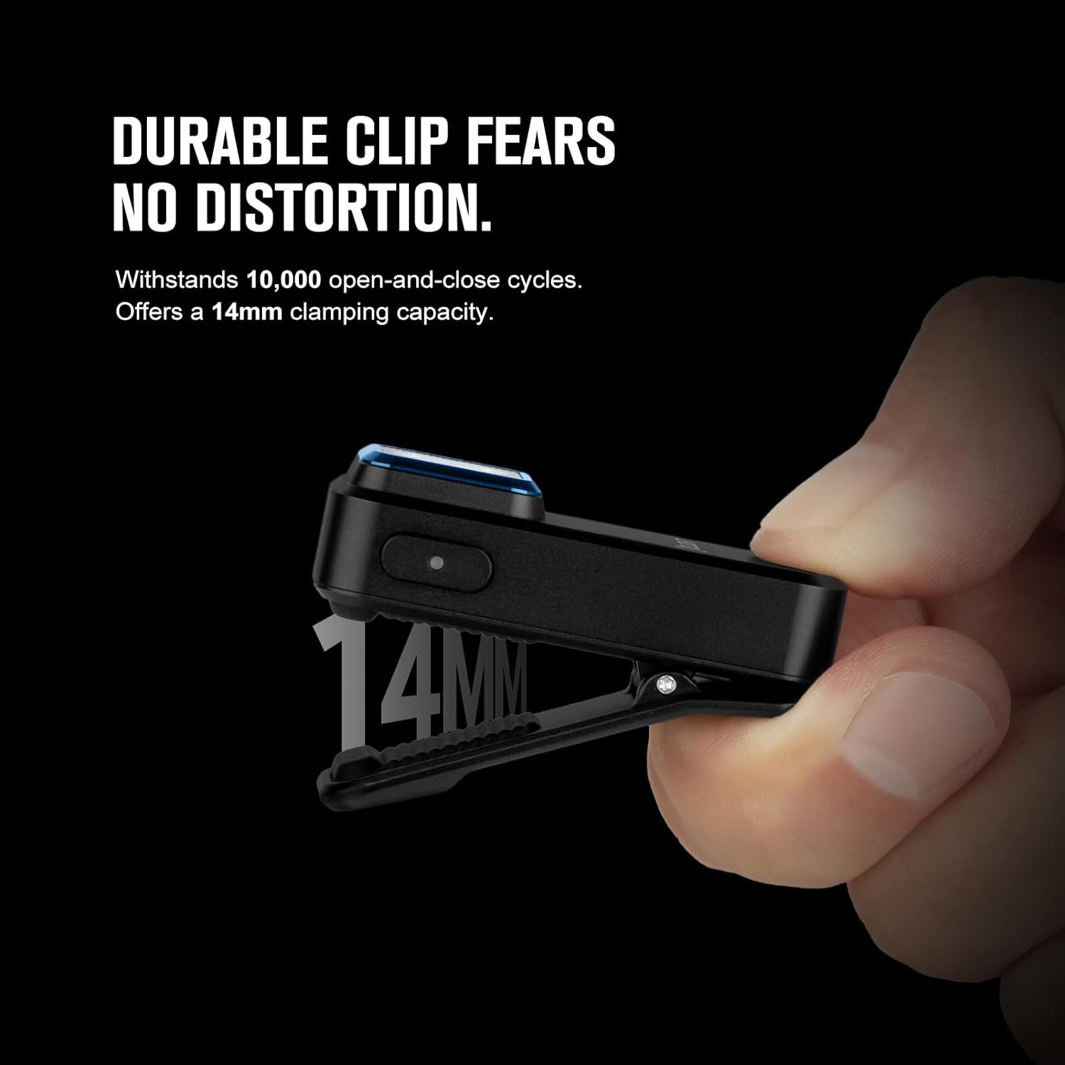 OLIGHT Oclip Max 300 Lumens Compact EDC Clip-On Light Equipped with Spring Clip Magnetic Base Suitable for Hiking, Reading and Outdoor (Black) image number 1