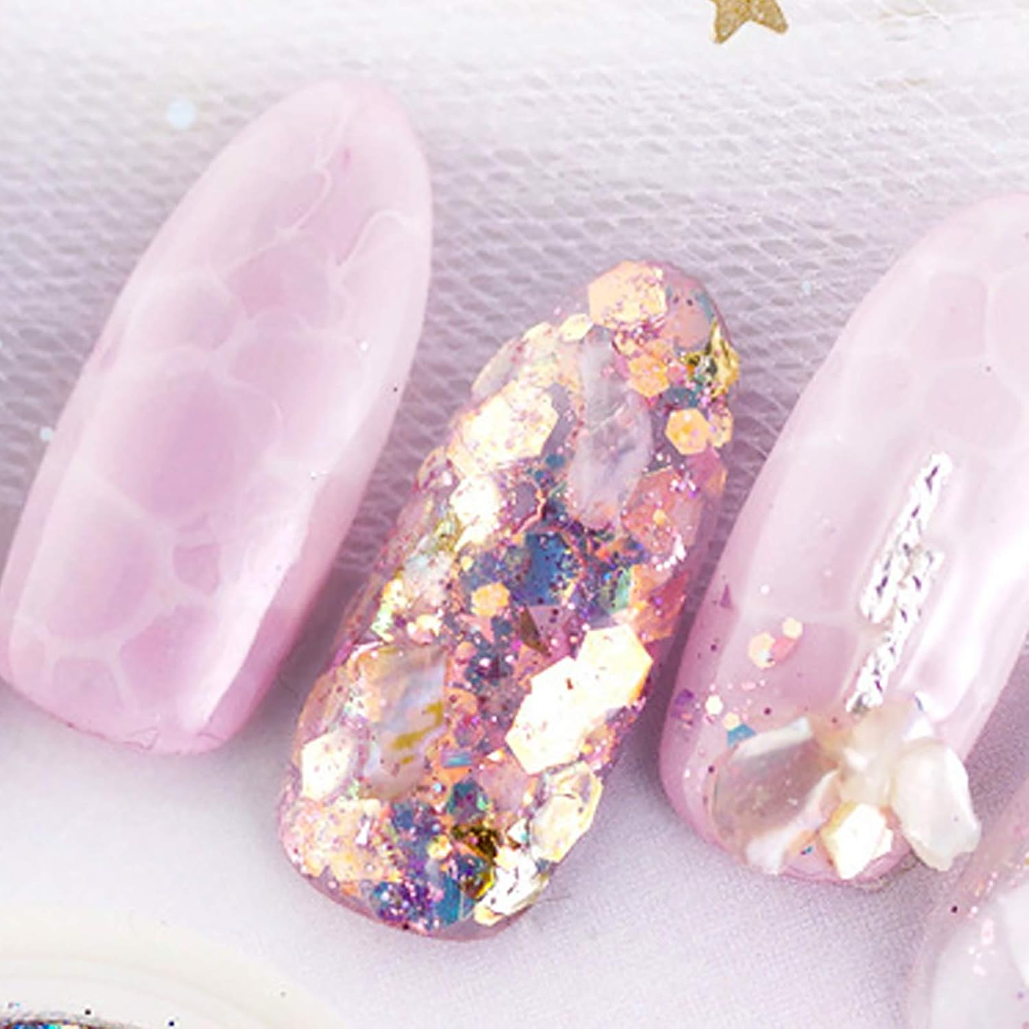 5 Boxes Nail Accessories Nail Sequins Flash Nail Powder Chunky Glitter image number 3