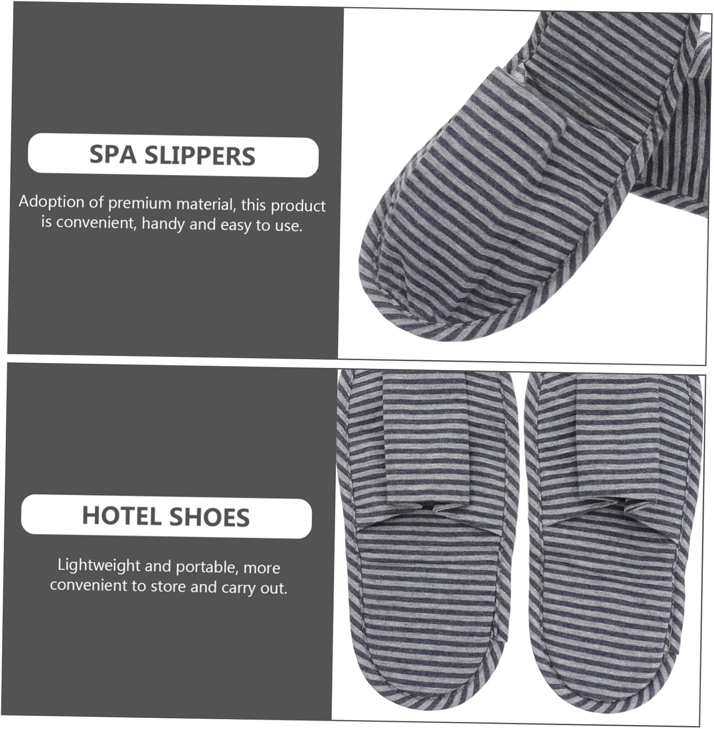 Portable Travel Slippers Compact Folding Slippers for Women Soft Cotton Indoor Home Bag image number 4