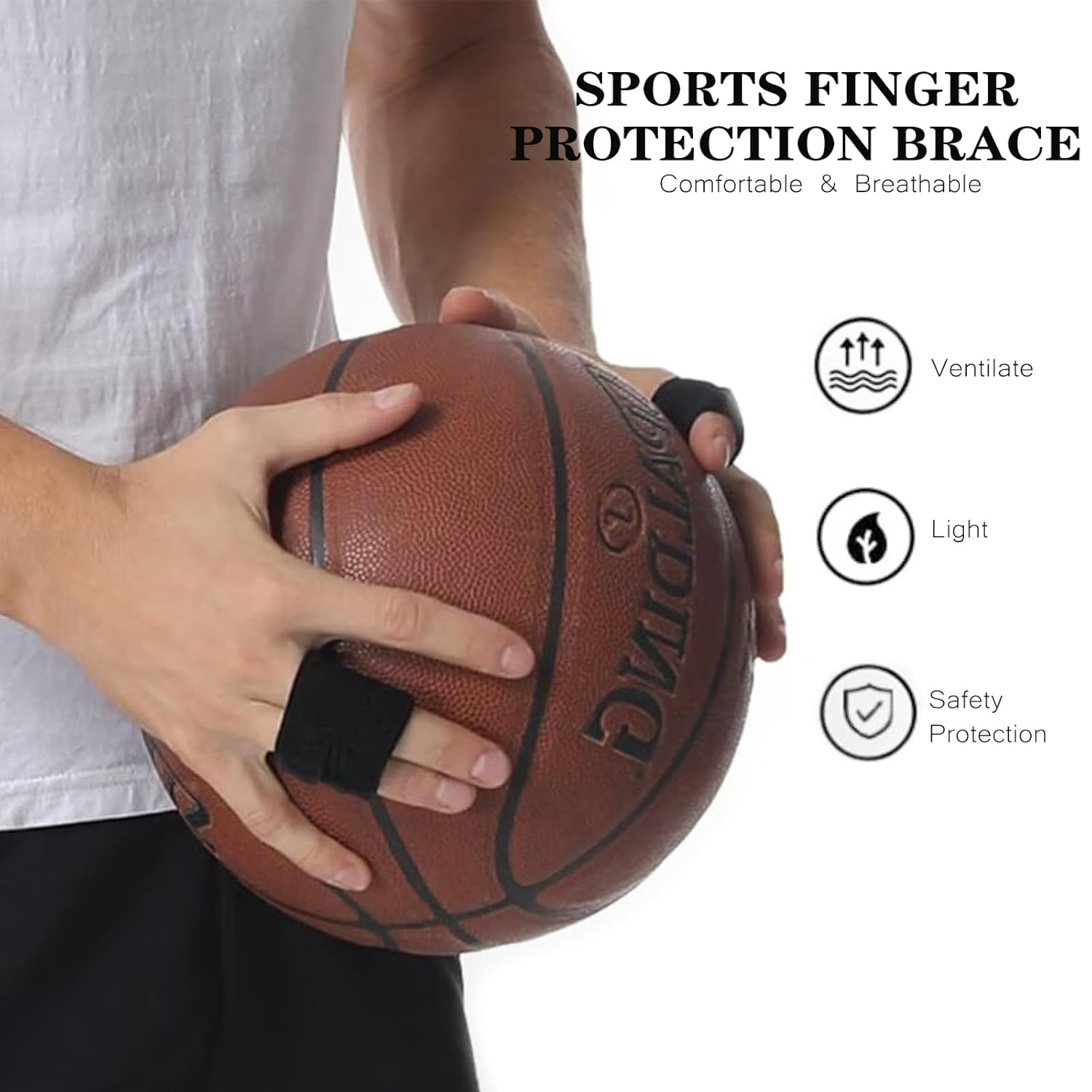 OBLEGY Finger Splints Finger Sleeves Finger Protectors Sports Compression Finger Wraps Perfect for Sport Basketball, Tennis, Volleyball, Two Finger image number 4