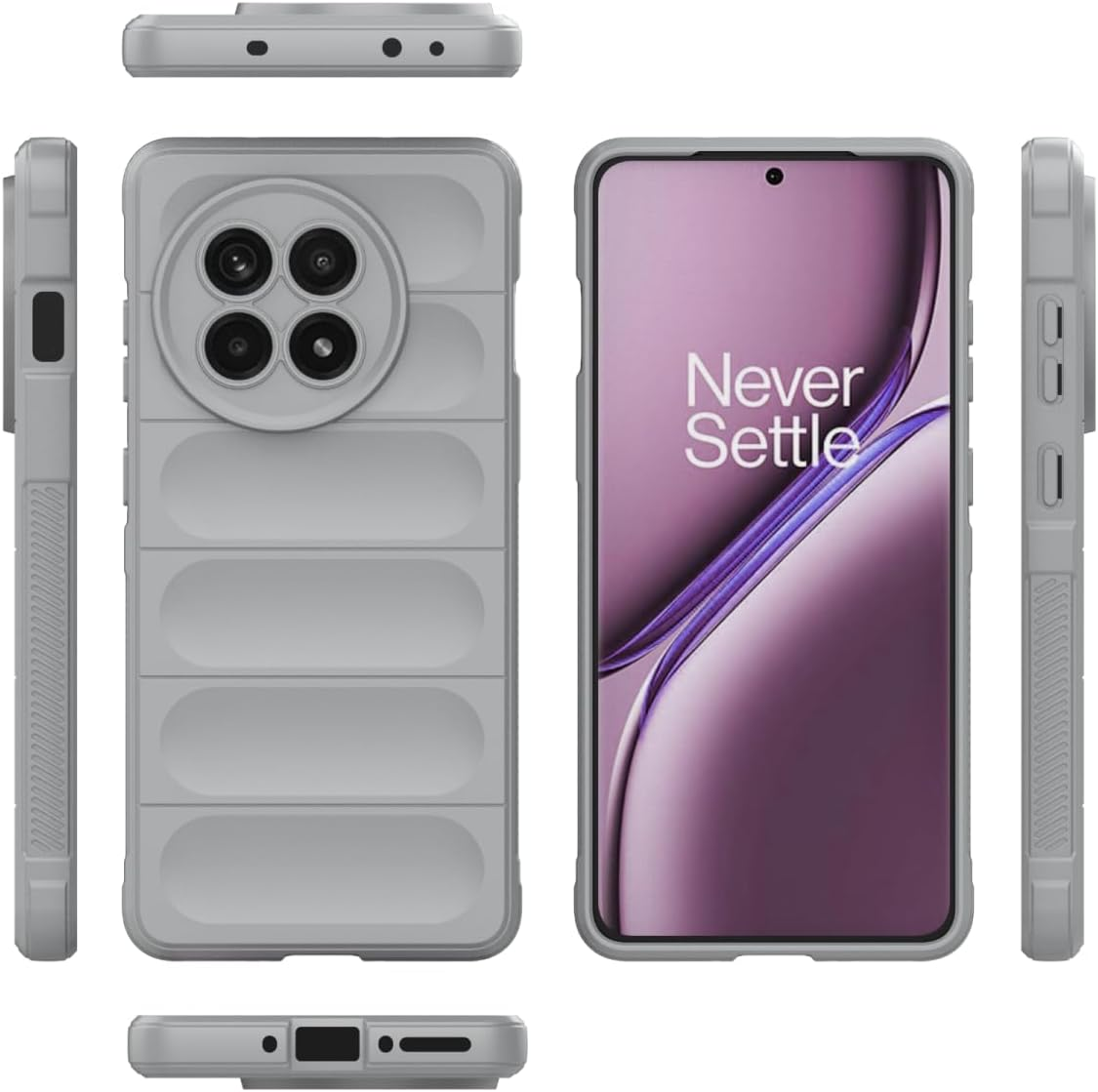 EASSGU Case for Oneplus 13R 5G (6.78 Inches) Soft TPU Silicone Case and Scratch Protection Mobile Phone Case - Light Grey image number 2