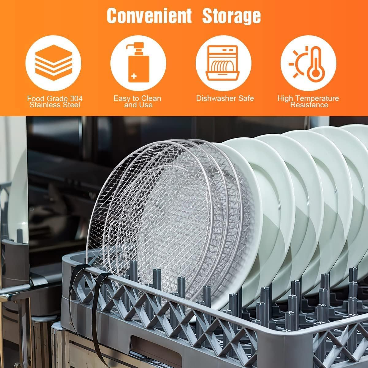 Air Fryer Rack, 3PCS Stackable Stainless Steel Dehydrator Rack, Air Fryer Basket Tray Compatible with Double Air Fryer, Ninja Dual Air Fryer Accessories (Round) - Rectangle image number 4