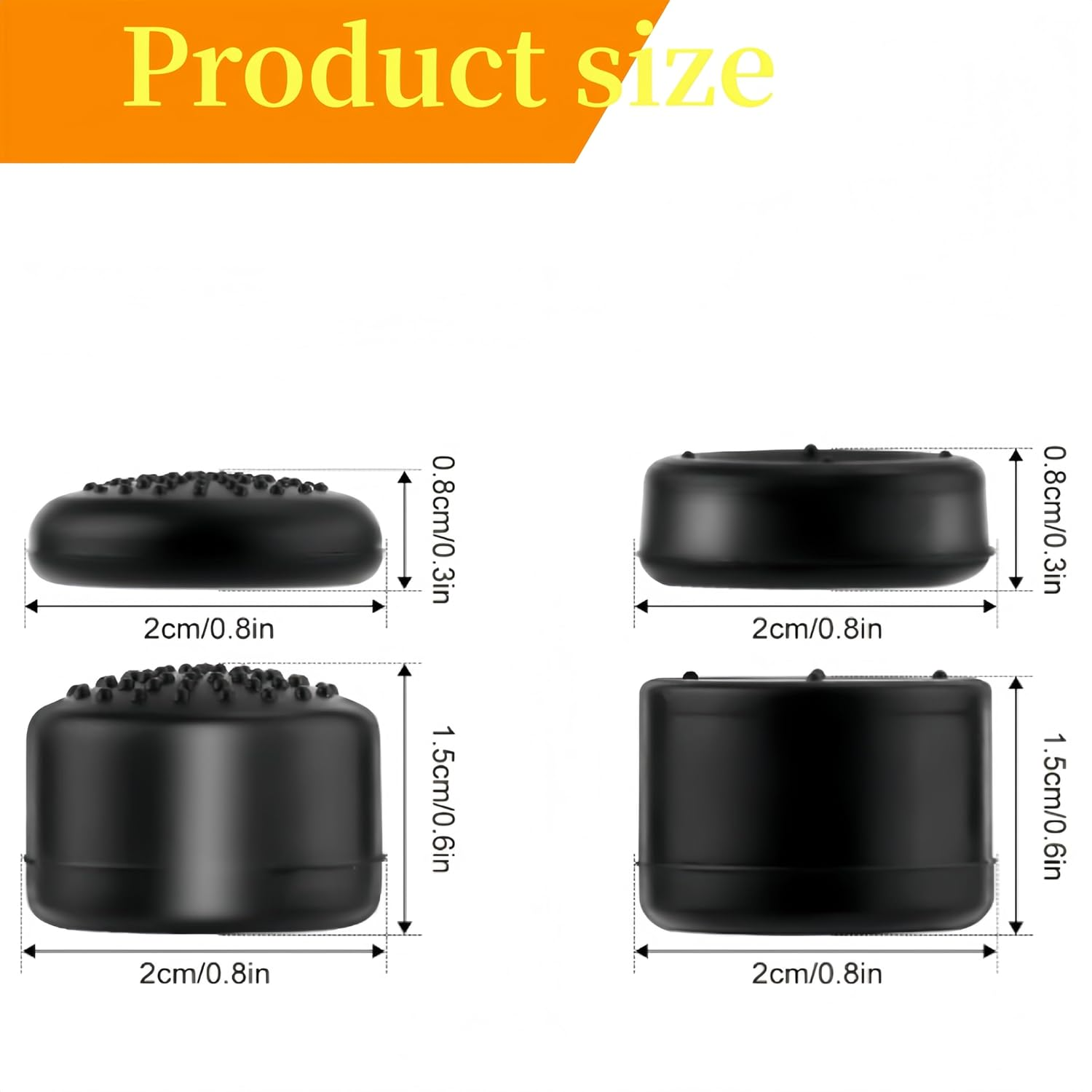 8Pcs Silicone Joystick Covers,Thumb Grip Caps Controller,Thumb Stick Caps for Playstation Portal,Compatible with PS5 PS4 Xbox One Xbox Series X/S Nintendo Switch Pro Joysticks image number 1