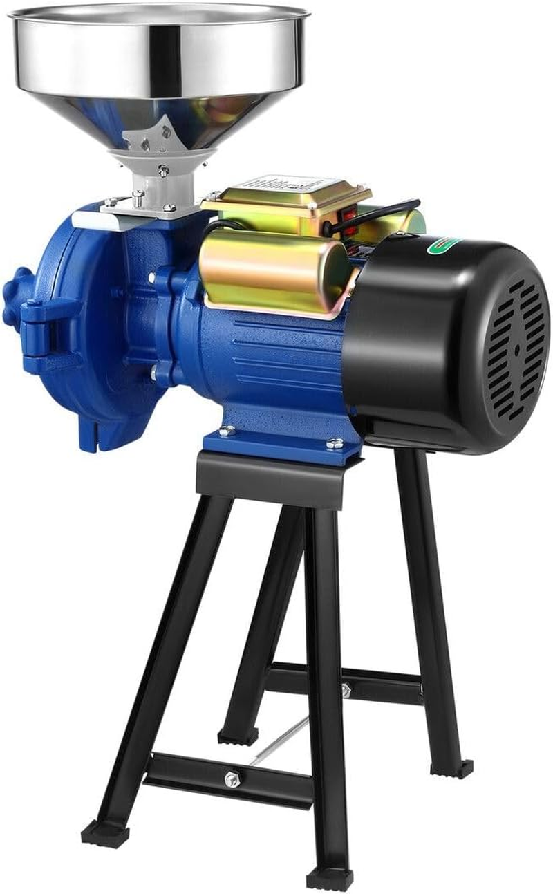 Maxkon 3000W Electric Grain Mill Grinder Machine Dry Wet Corn Rice Wheat Feed Flour Spice Cereal Coffee Bean Powder Commercial Home Nut Tofu Sorghum Milling