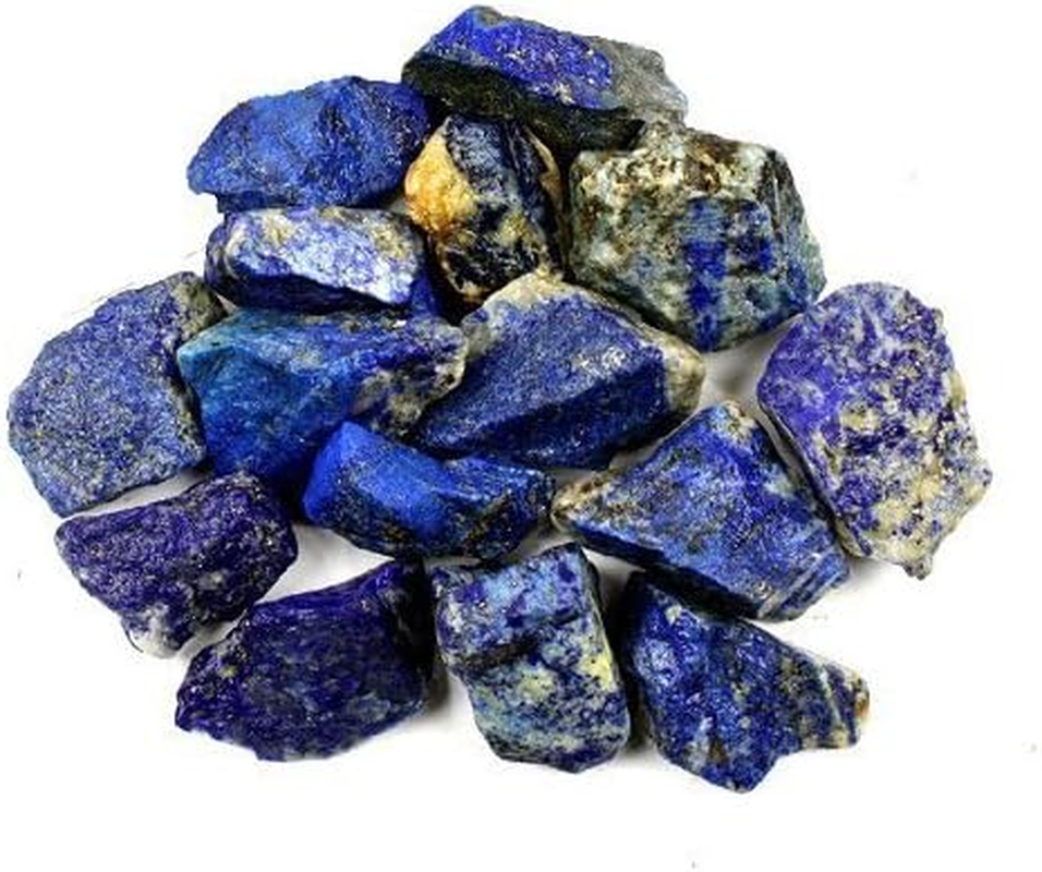 Bingcute 1Lb Bulk Raw Rough Lapis Lazuli Stones Raw Natural Stones for Tumbling,Cabbing,Polishing,Wire Wrapping,Gem Mining, Wicca and Reiki Crystal Healing-Large 1"-1.5"
