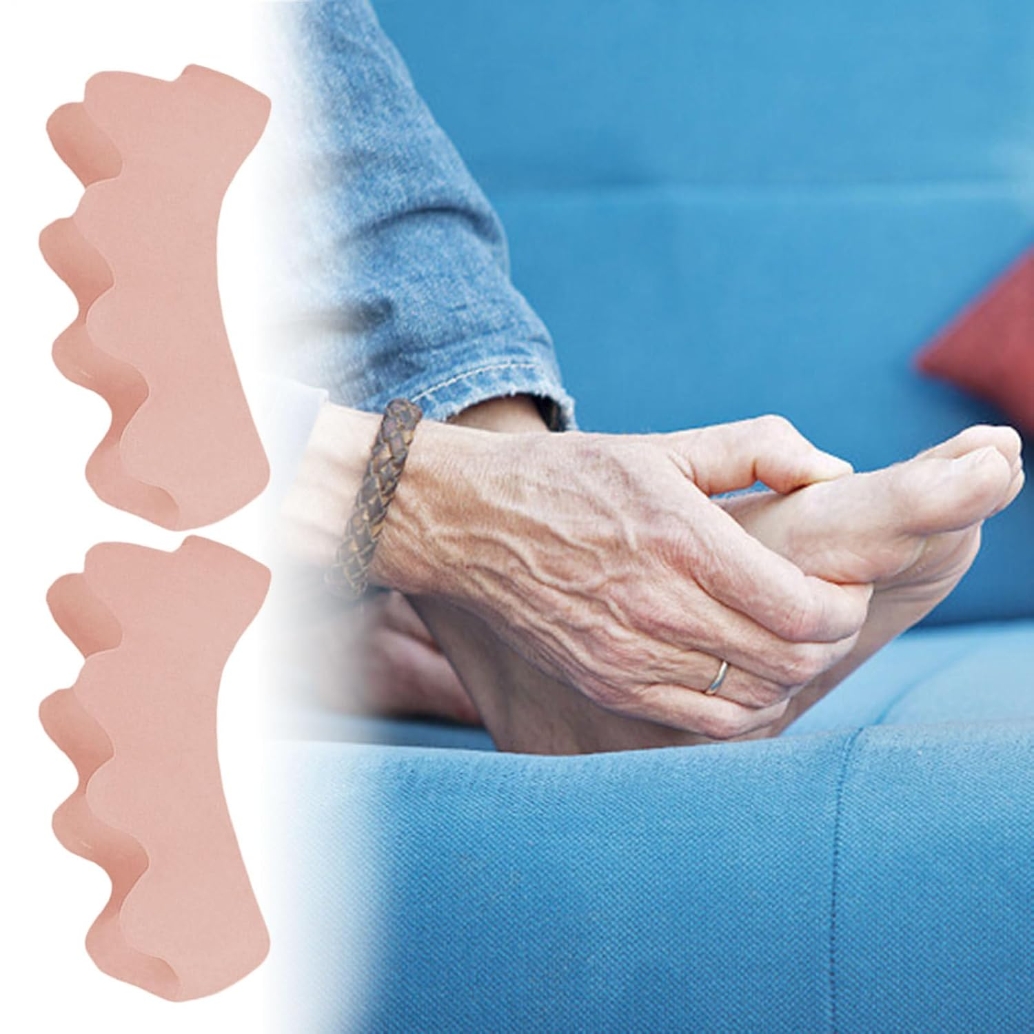 SVCEQZE Orthopedic Toe Separators | Toe Separator Foot Spacers | Protectors Straightener Sleeve for Comfortable Walking Running Exercise Women Men image number 3