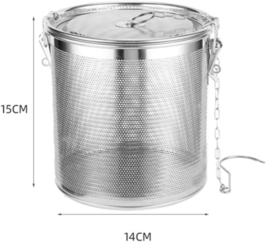 CAASFOOY Stainless Steel Seasoning Bag, Spice Filter, Spice Seasoning Spice Ball, Spice Filter Seasoning Strainer with an Extended Hanging Chain, for Filtering Soup, Tea, Herbs