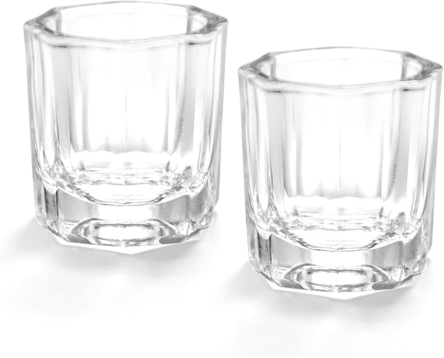 2 Pack Dappen Dish Cups for Nail Art Acrylic Liquid, Glass Nail Monomer Liquid Bowl Dampen Dish Acrylic Powder Holder, Acrylic Glass Jar for Nails (Hj-Napb055-Purple-2Pcs)