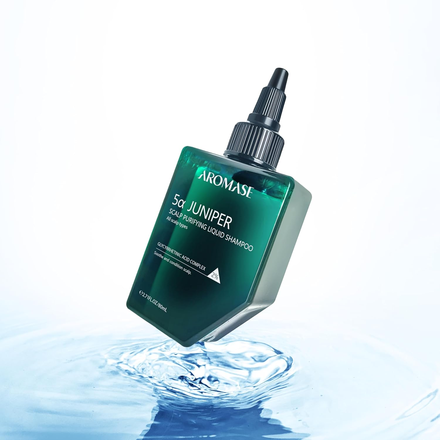 AROMASE 5&Alpha; Juniper Scalp Purifying Liquid Shampoo, Award Winning Scalp Exfoliator Ideal for Dandruff, Psoriasis, Dermatitis, Dry & Sensitive Scalp, Oily Hair, Scalp Cleanser (80 Ml)