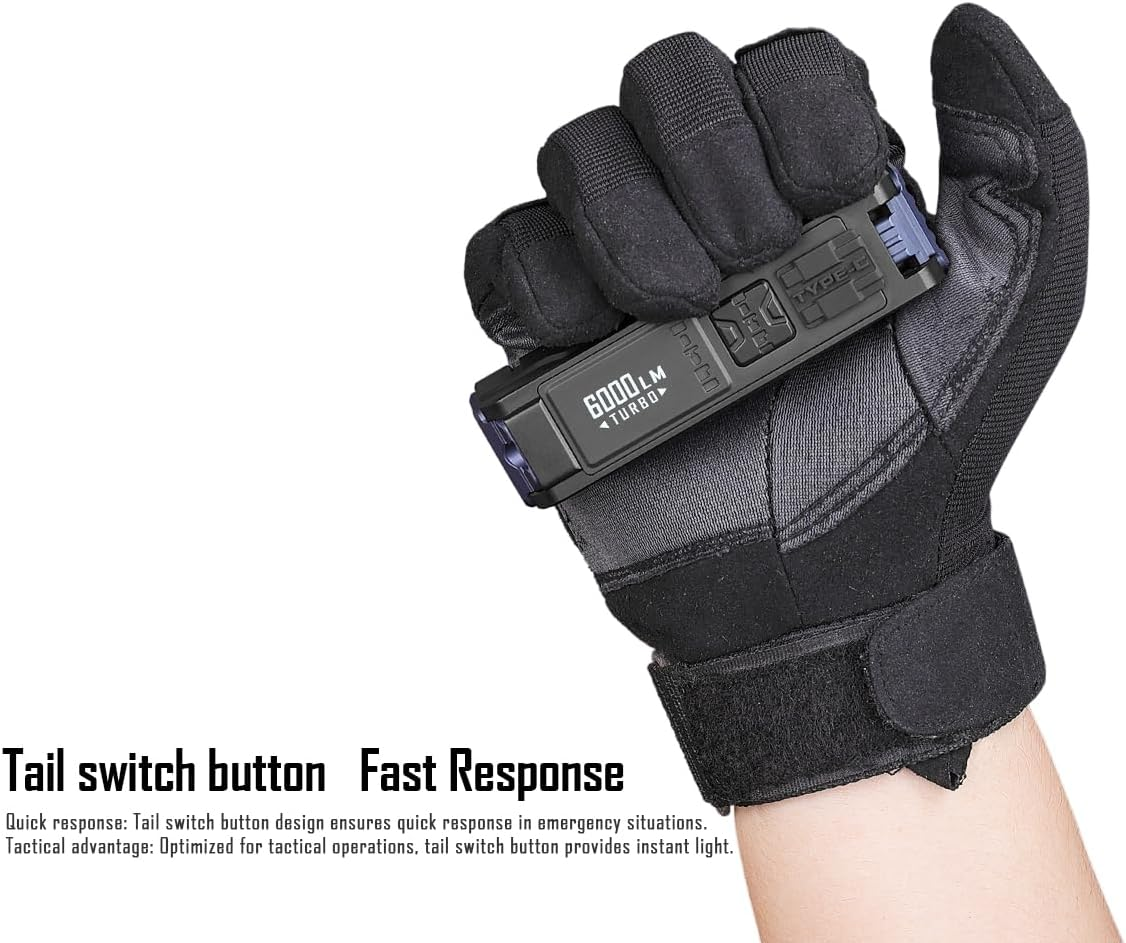 IMALENT BL70 EDC 6000 Lumens Rechargeable Torch, Small Pocket Size Mini Red Light Travel LED Flashlight Waterproof, Lightweight Tactical Torch for Camping, Fishing, Hiking image number 2