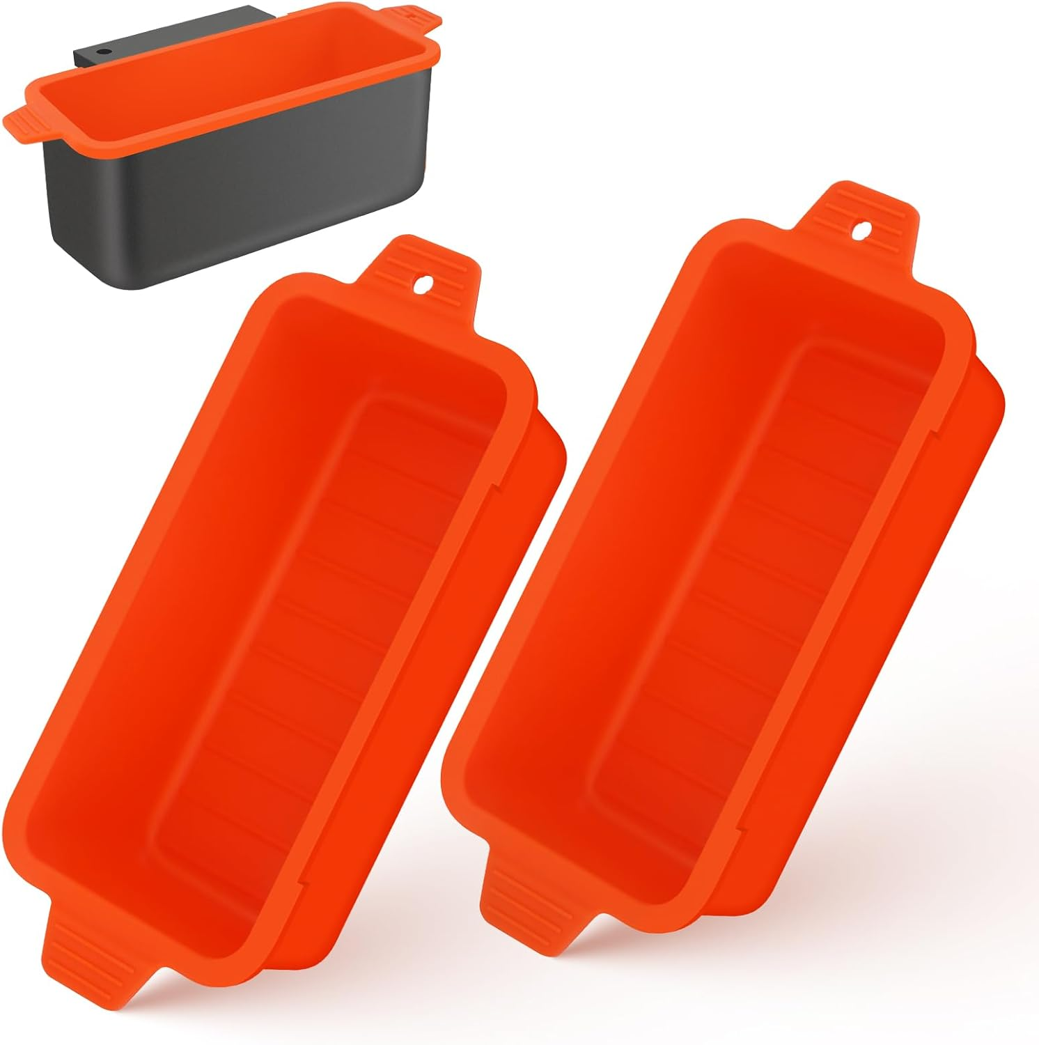 2 PCS Silicone Grease Cup Liners for Blackstone 36 28 22 17 Inch Griddle,Reusable Grease Catcher Cup Liner Grill Grease Tray,Durable Drip Pans Blackstone Griddle Accessories,Grey