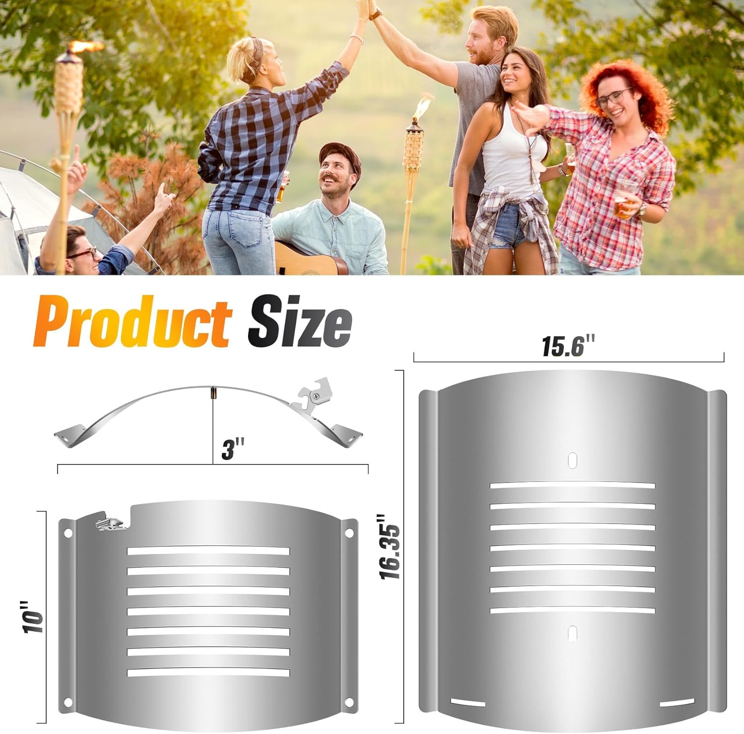 PB1230 Sliding Cover Bottom Kit, Flame Broiler Kit for Pit Boss 1230 Pellet/Gas Combo Grill, Compatible with PB1230CC, PB1100PSC2, PB550G, PB500SP, Grill Replacement Parts for Pellet Smoker image number 2