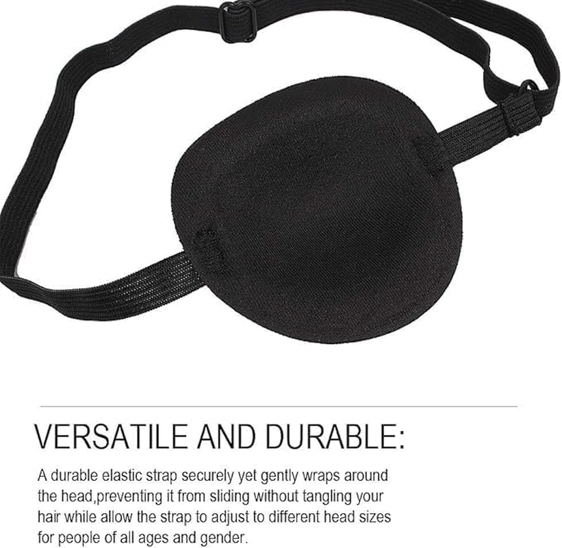 Eye Patch Single Eye Patch Eye Patch,Adjustable Elastic Lazy Eye Patch Silk Eye Patch Mask Black Single Eye Mask with Adjustable Buckle image number 1