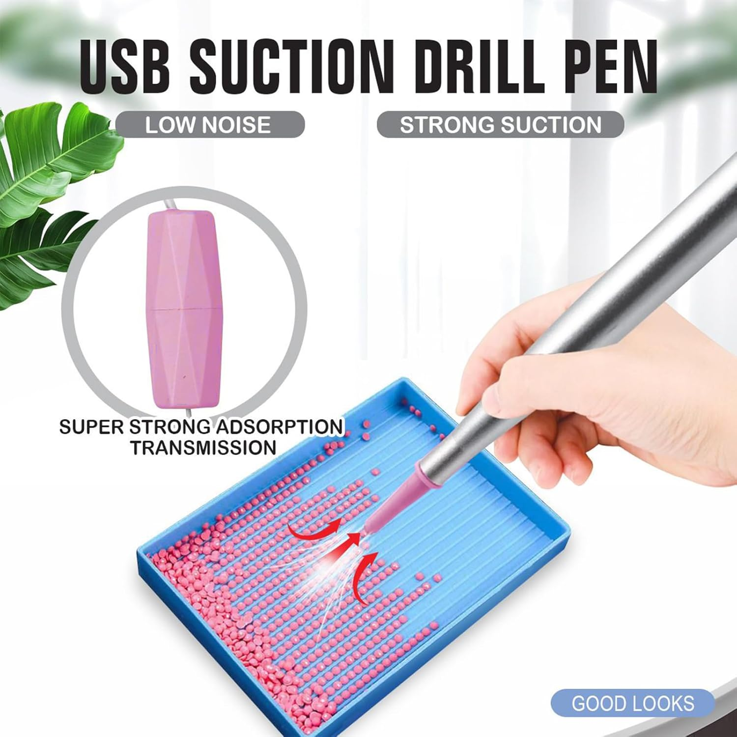 Gihioue Nail Design Tools - USB Electric Vacuum Nail Dot Tool - Handmade Crafts & Accessories for Beginners Adults Children Professional Home image number 6