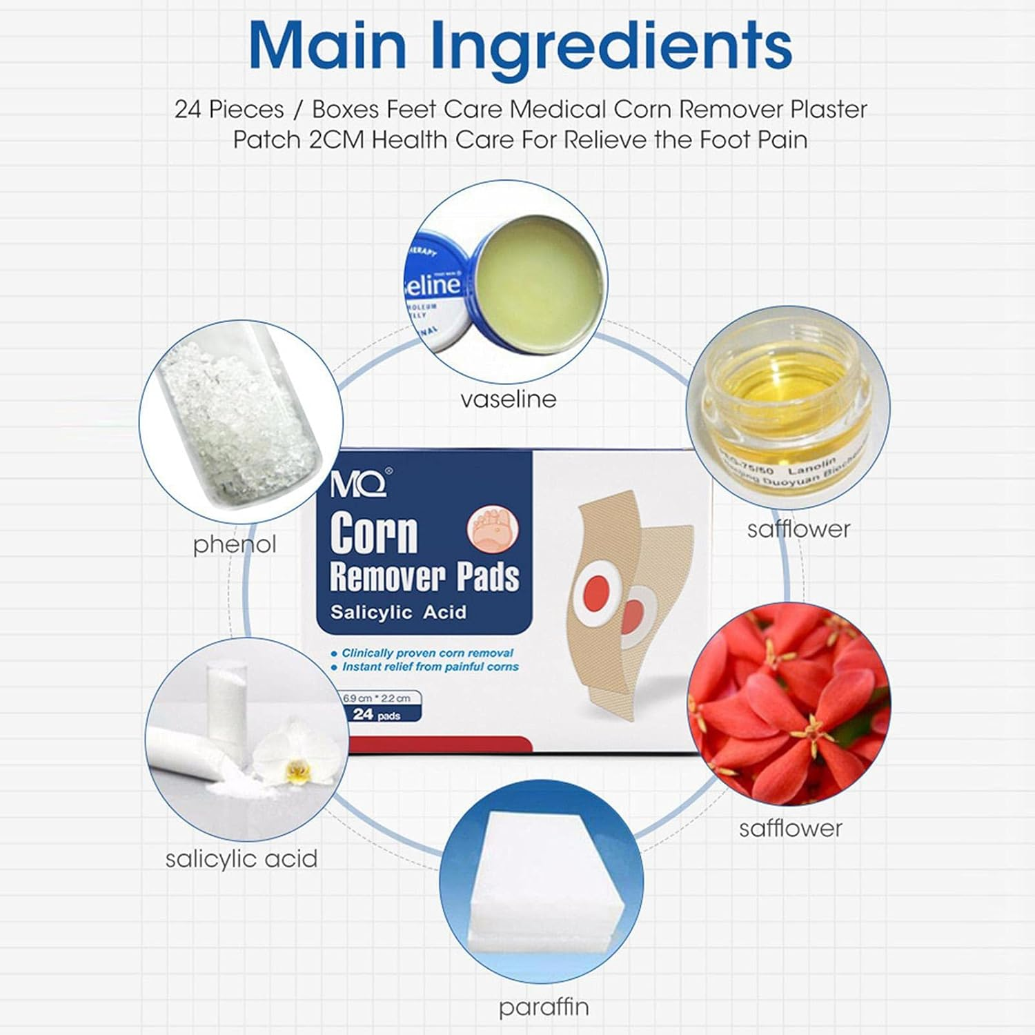 Callus Pads | Heel Callus Remover | Blister Removal Patches With, Foot Care Plaster for Corns, Callus, or Plantar image number 4