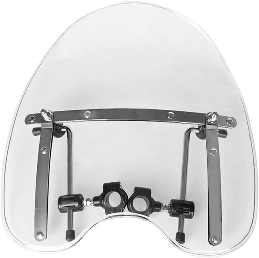 Baosity Universal Motorcycle Windshield Windscreen 19X17 Inch Compatible with Most Motorcycles Cruiser - Clear image number 6