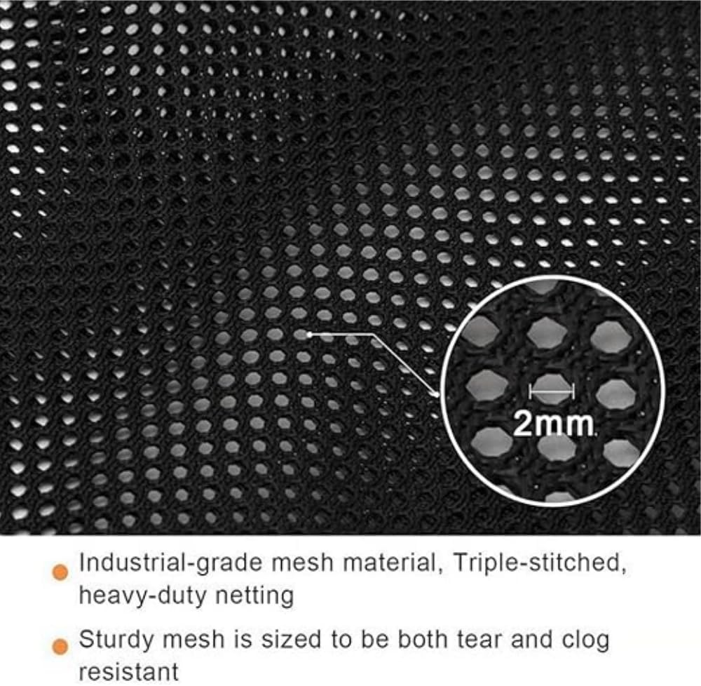 2 Pack 12.2"X 15.9" Pump Barrier Bag, with Drawstring Pond Mesh Pump Filter Bag for Pond Biofilters Aquarium Filtration and Outdoor Swimming Pool Black Media Bags image number 2