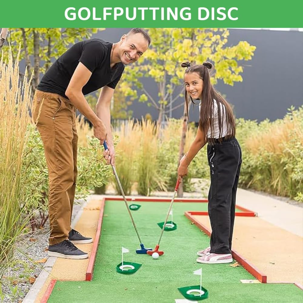 4 Pack Golf Putting Cup Set with Flags &ndash; Indoor & Outdoor Golf Hole Training Aids, Portable Practice Cup with Plastic Flagsticks for Home, Office, Backyard, Garage image number 5