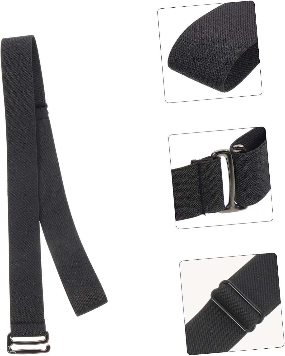 LIFKOME 4Pcs Men Jeans Skinny Belt Elastic Waist Band Tuck Waist Tightener Clip Invisible Belt image number 3