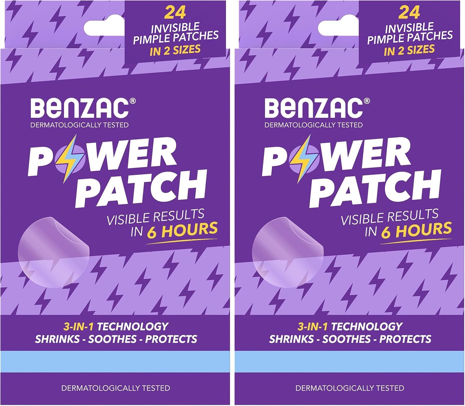 Benzac 3-In-1 Power Patch, Salicylic Acid Pimple Patches with Visibile Results in Just 6 Hours, 24 Ultra Thin Spot Patches for Emerging Spots, Dermatologist Tested (Pack of 2) image number 4