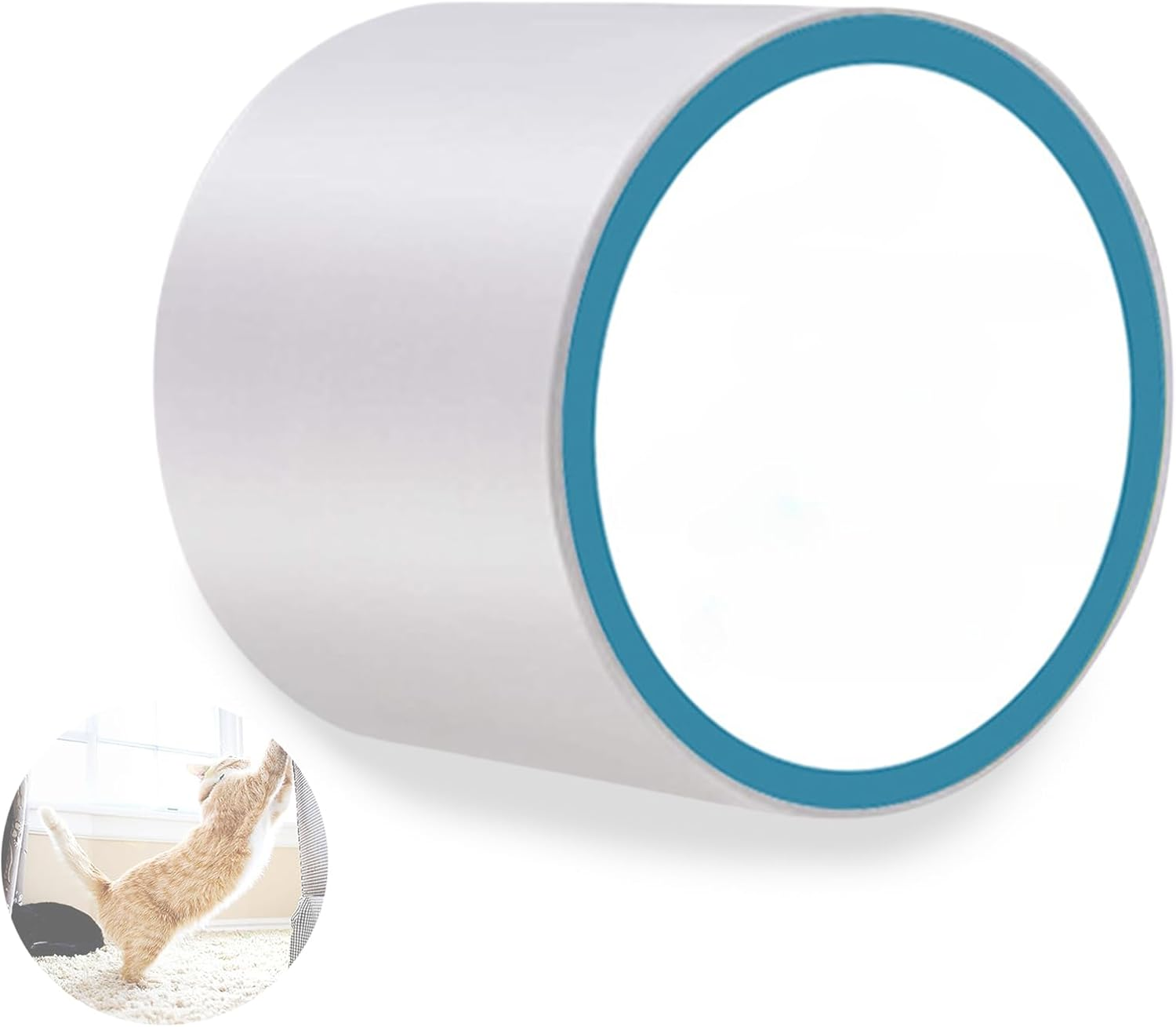 Cat Scratch Protector Tape - 4 Inch Clear Anti-Scratch Training Roll, 100% Transparent Furniture Guard for Sofa & Couch, Deterrent Anti-Scratching Shield for Cats, Carpet Protector (3M) image number 2