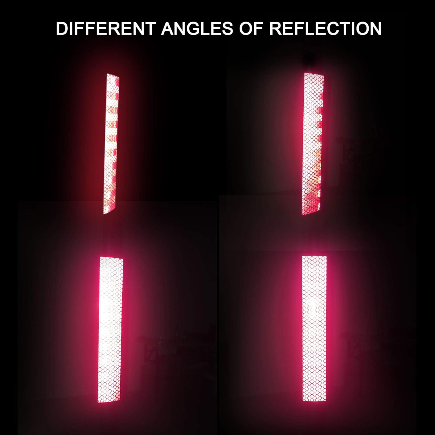 TOMALL 35.2'' Strong Reflective Stripe Stickers High-Intensity Night Visibility Reflective Decal Universal Safety Warning Diamond Grade Waterproof Self Adhesive for Car Trunk (Red) - Blue image number 3