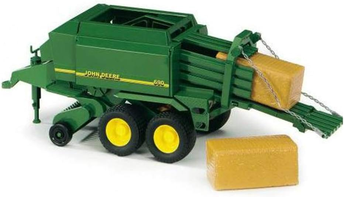 Bruder John Deere Big Bale Press - Green Farm Tractor - Large (16.54 Inches Long, 7.3 Wide, 8.66 High) - Suitable for Kids Aged 12 and Up image number 1