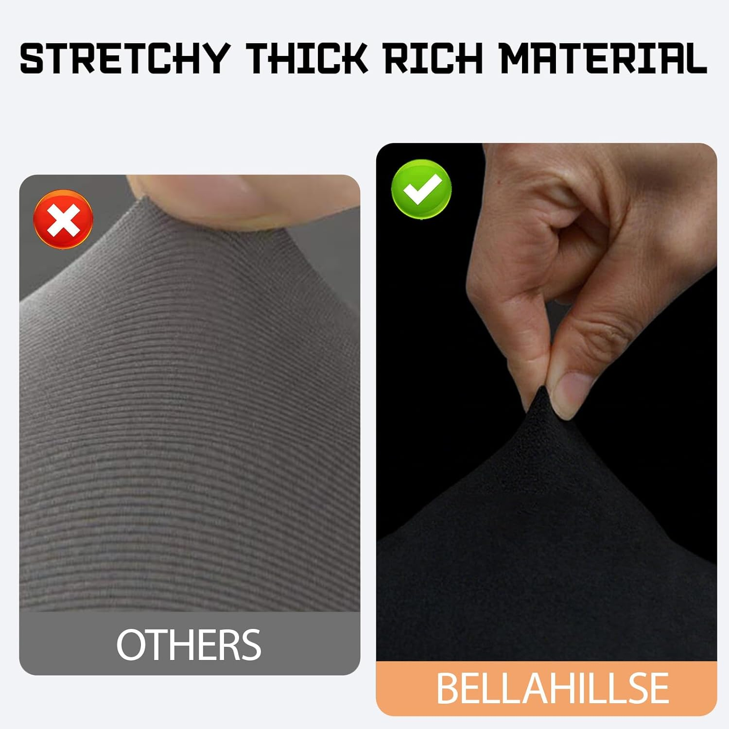 HDBHBH Stretch Office Chair Cover - Polyester Gaming & Computer Chair Slipcover with 2 Armrests, Universal Fit High Back Desk Chair Covers, Removable Black XL (Not Chair) image number 5