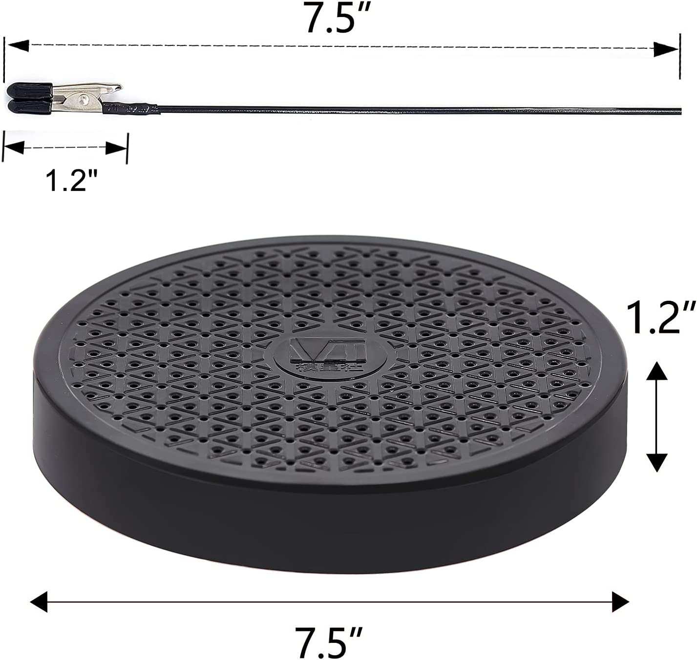 360 Degree Rotation Painting Stand Base Holder and 20 Pack Model Painting Alligator Clip Stick with Rubber Tips for Airbrush Hobby image number 1