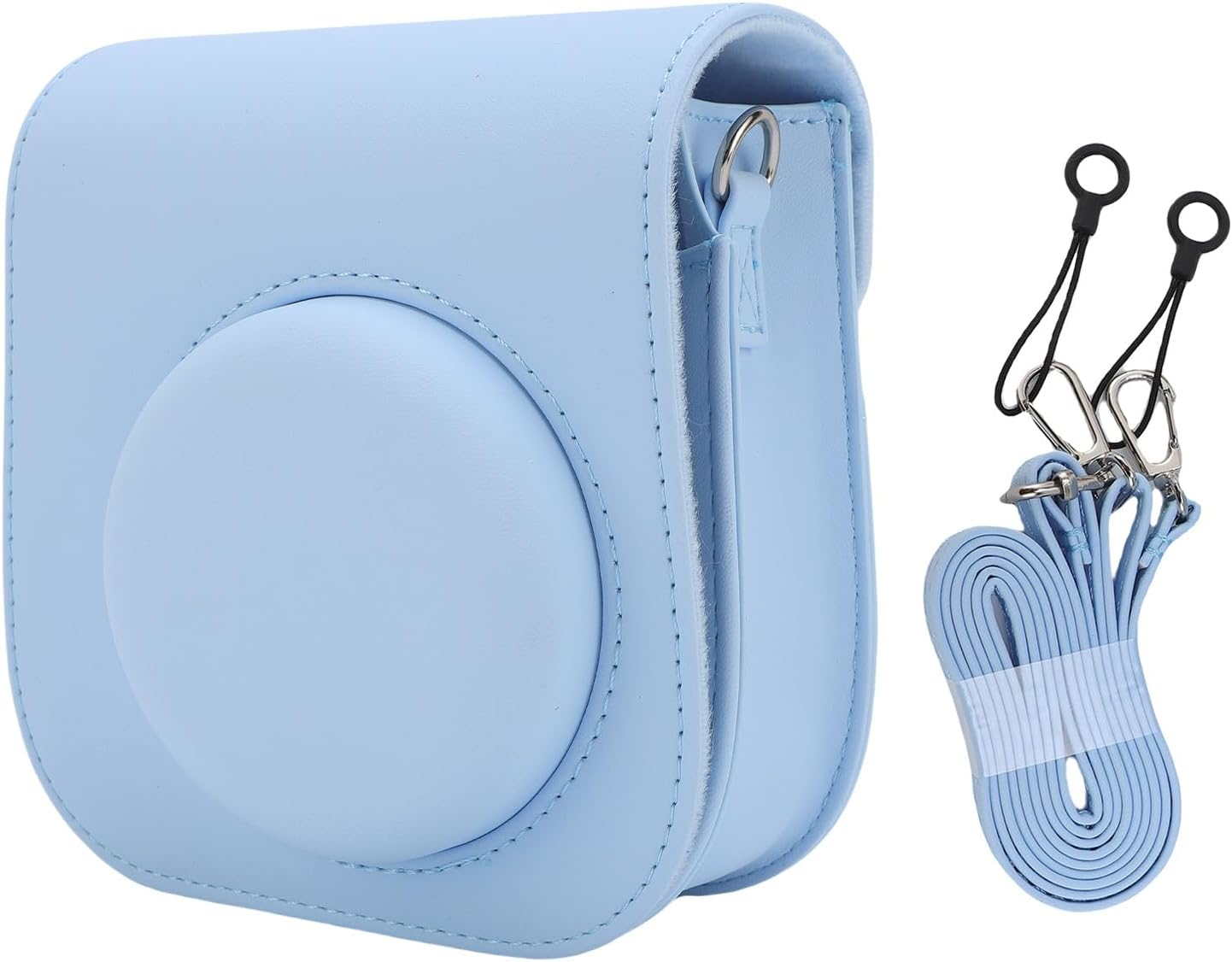 Jectse Protective Case for Mini12 Mini11 Instant Camera, PU Leather Bag Cover with Removable Adjustable Strap, L X W X H: 15 * 13 * 7Cm (Brown)