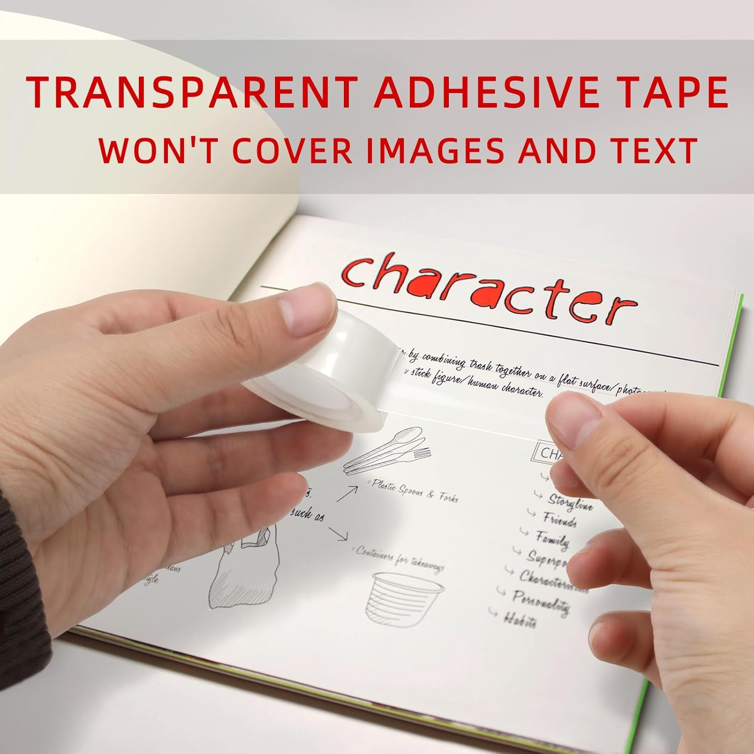 WELSTIK Film Transparent - Transparent Adhesive Tape with Strong Adhesion - Non-Ageing and Tear-Resistant, for Home, School and Wrapping Paper - 25 M X 15 Mm - Pack of 10 image number 4