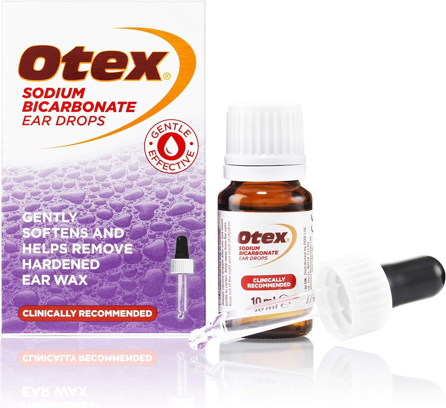 Otex Sodium Bicarbonate Ear Drops for Hardened Ear Wax - 10Ml Bottle with Dropper Applicator image number 1