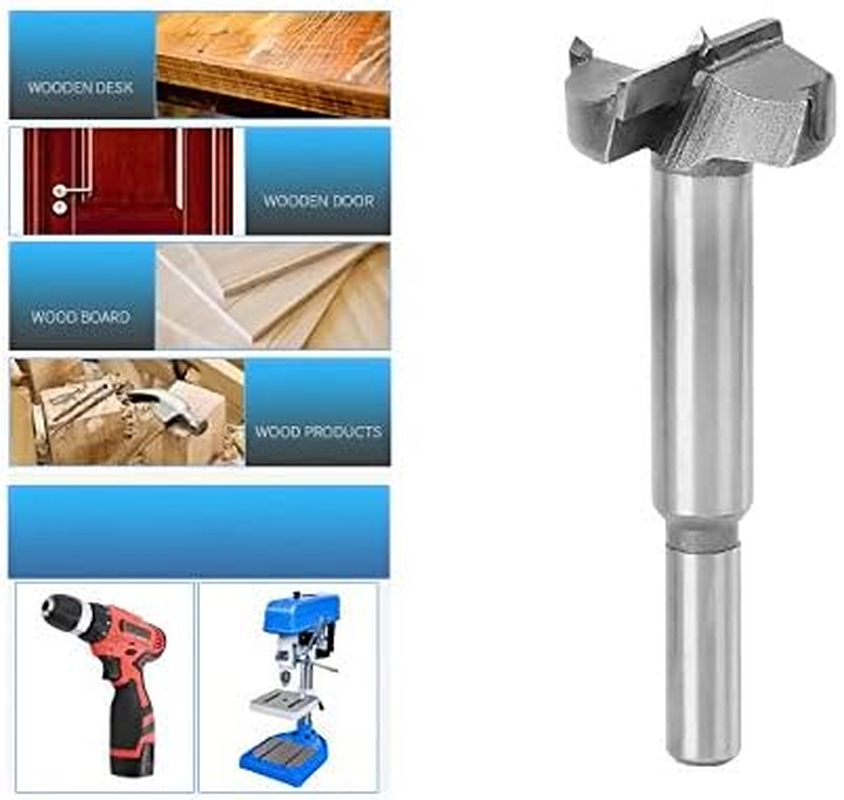 Meichoon Forstner Drill Bit Set 15-35Mm 16 Pcs, Carbide Forstner Bits High Speed Steel Wood Tool Punching Bit Wood Slabs Flat Wing Drilling Hole Hinge Cemented Carbide Drilling Counterbore DC01 image number 1