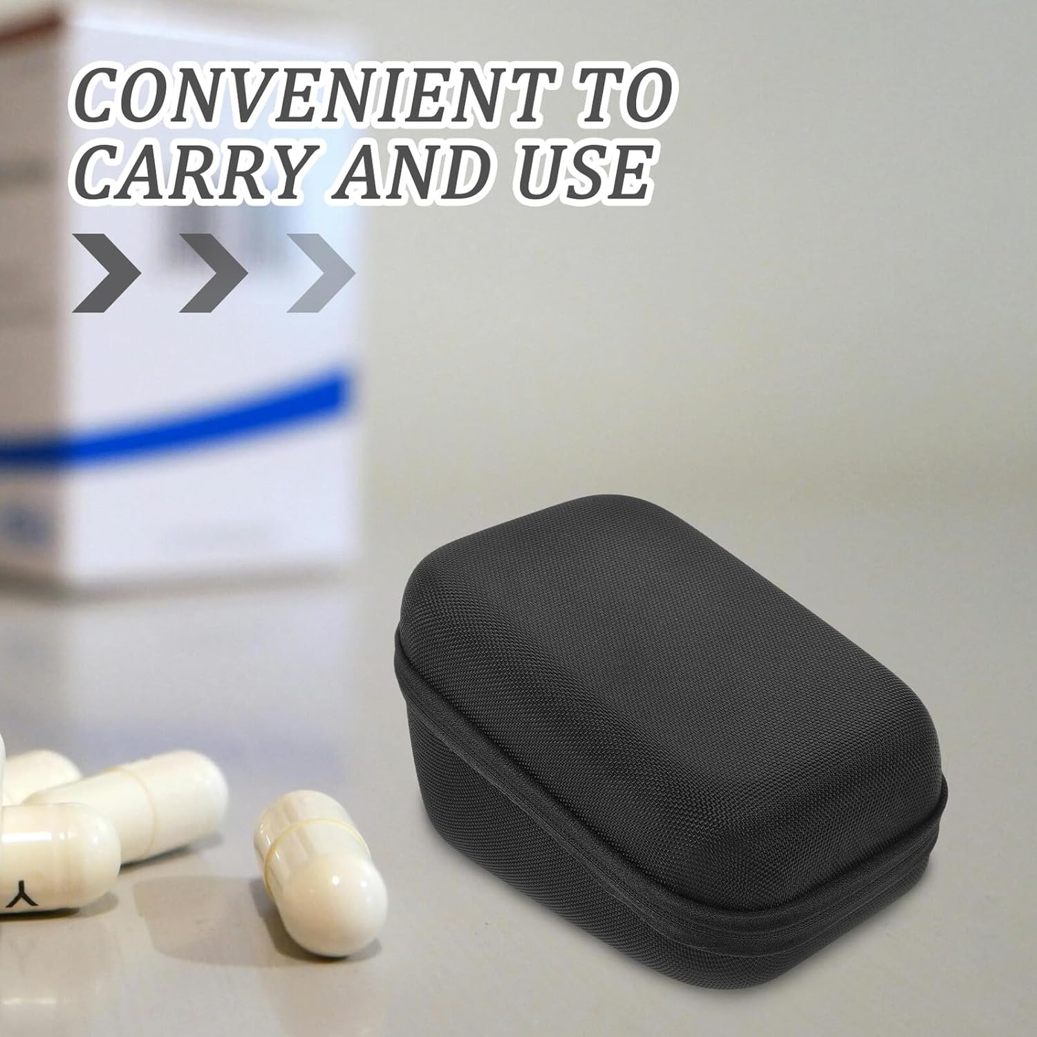 TOKIDNY Portable Large Upper Arm Storage Case with Impact and Water Protection for Monitors Spacious Organizer with Elastic Straps and Mesh Pockets Travel Bag for Accessories image number 6