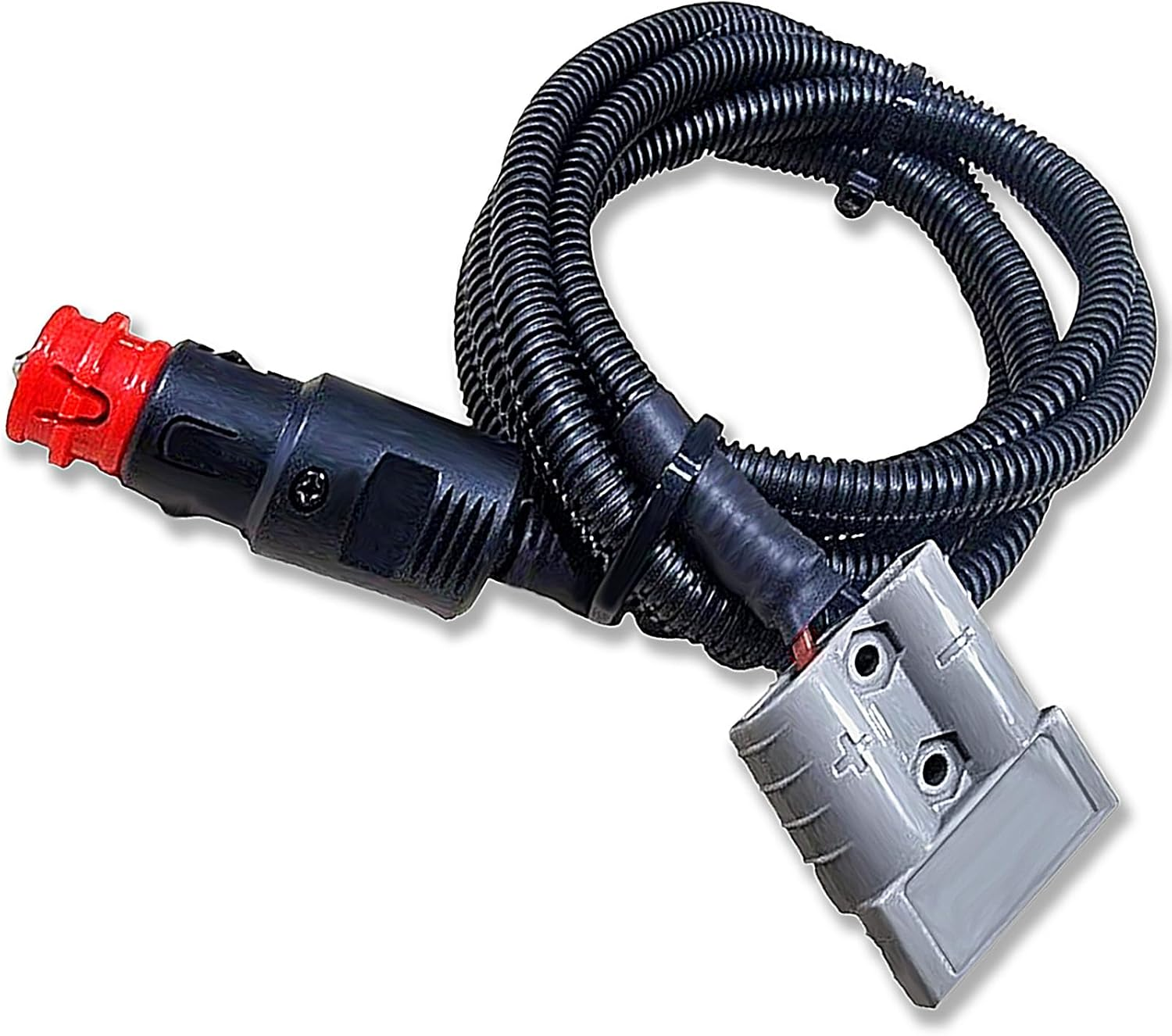 Luojinluoda Anderson Plug Extension Cable - 12V 2M Anderson Plug Connector to Cigarette Lighter Adapter - Style Connector to EU Male Plug, 16AWG Heavy Duty Lead for Caravan 4WD Car Marine image number 2