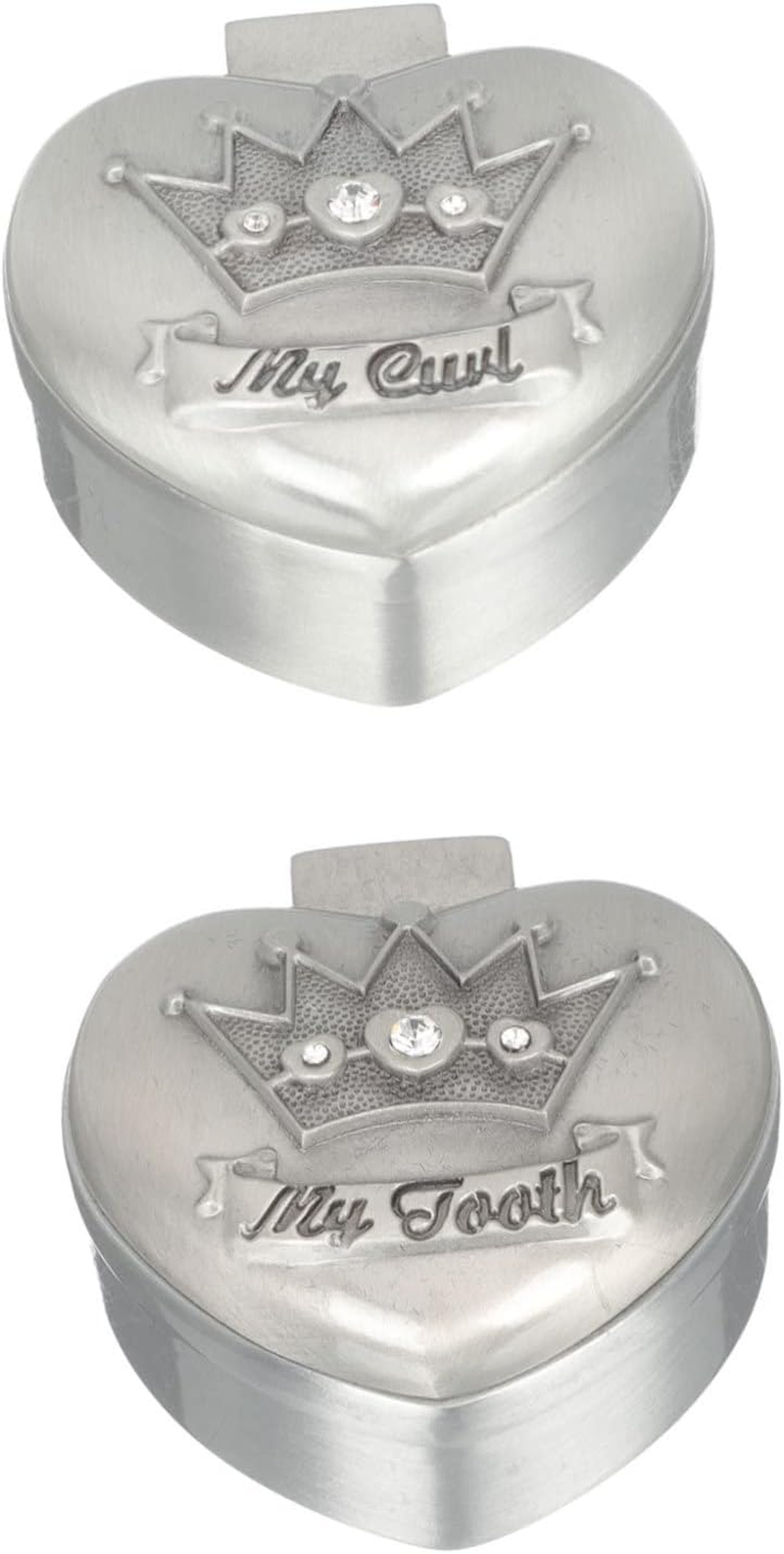 2Pcs Box Tooth Box Alloy Tooth Holder for Keepsake Collection for Boys Lightweight Storage for Cherished Childhood Memories