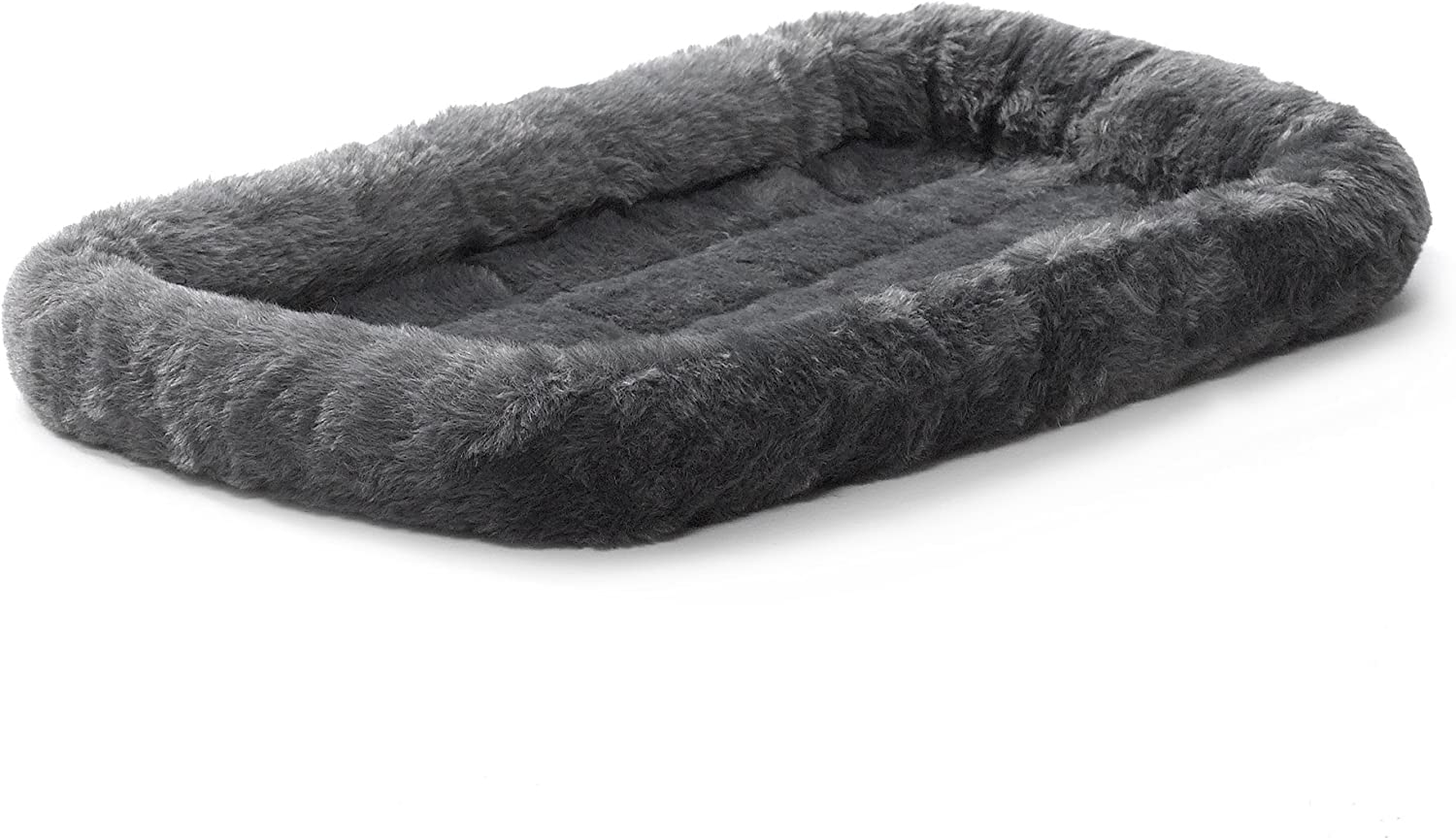 Midwest Homes for Pets Bolster Dog Bed 24L-Inch Gray Dog Bed or Cat Bed W/Comfortable Bolster | Ideal for Small Dog Breeds & Fits a 24-Inch Dog Crate | Easy Maintenance Machine Wash & Dry image number 3