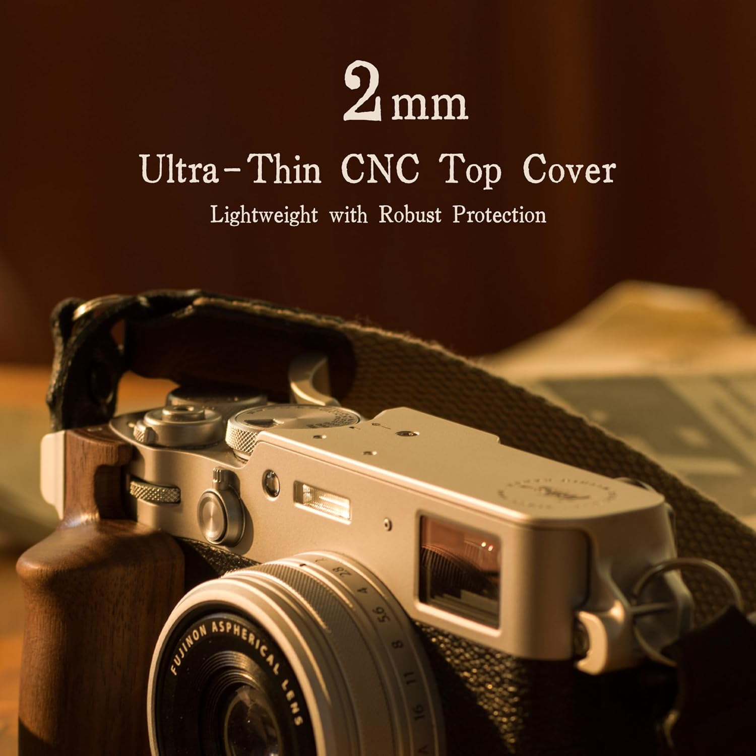 Tilta Vintage Camera Cage Compatible with Fujifilm X100VI &ndash; Black | Travel Kit | Thumb Grip | Strap Attachments | ARCA Ready | Lightweight & Durable TA-T70-B-B image number 3